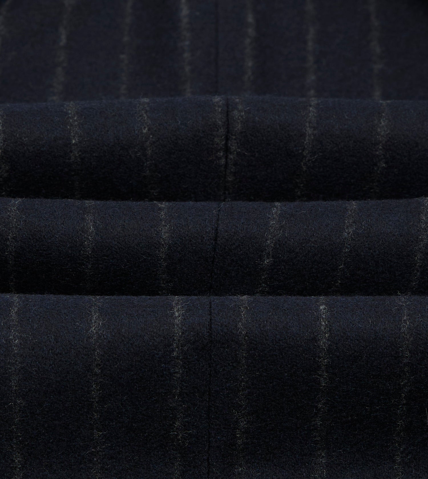 Navy Chalkstripe Wool Flannel Double-Breasted Tailored Jacket