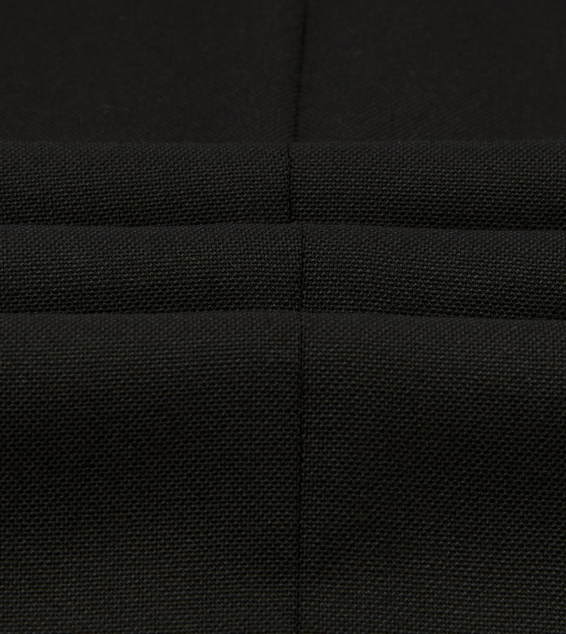 Black Fresco® Wool Double-Breasted Tailored Jacket