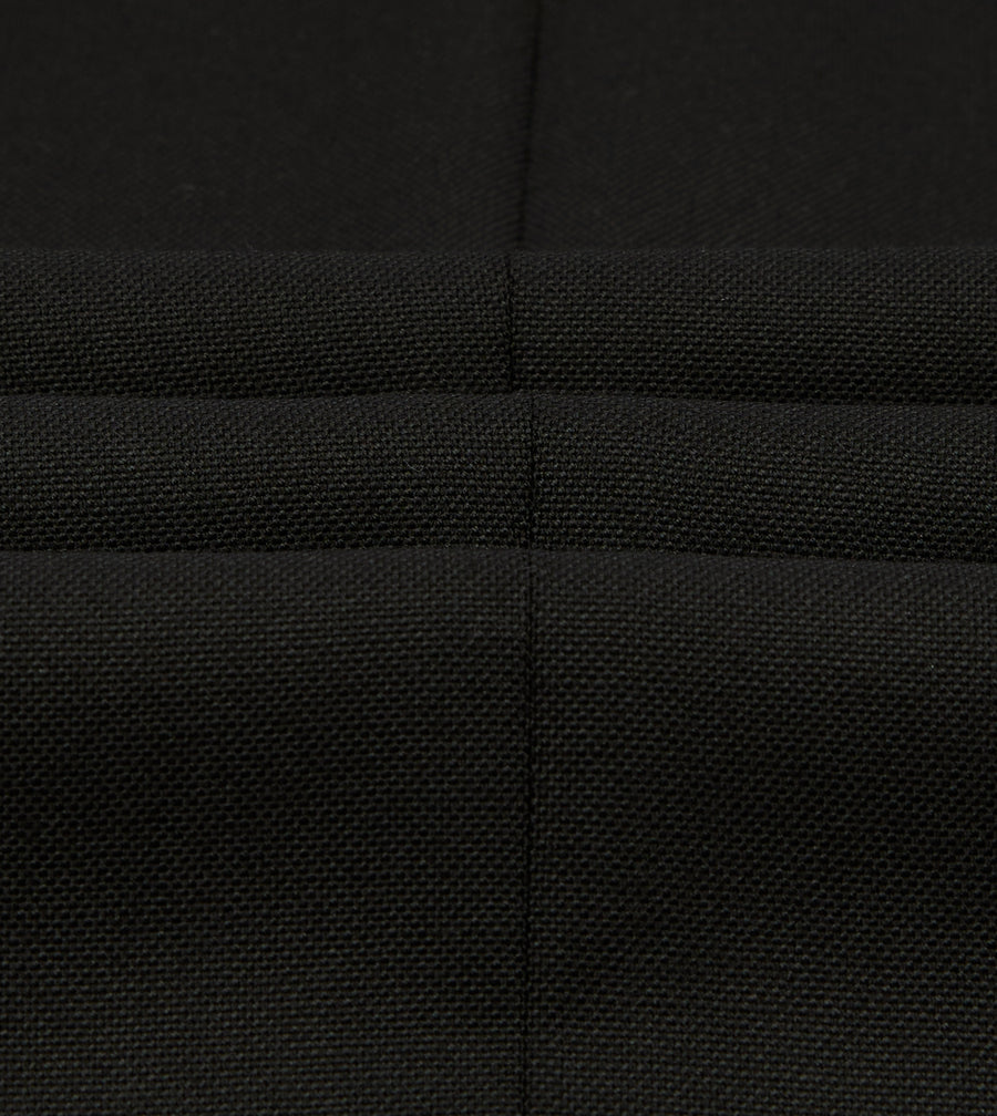 Black Fresco® Wool Double-Breasted Tailored Jacket