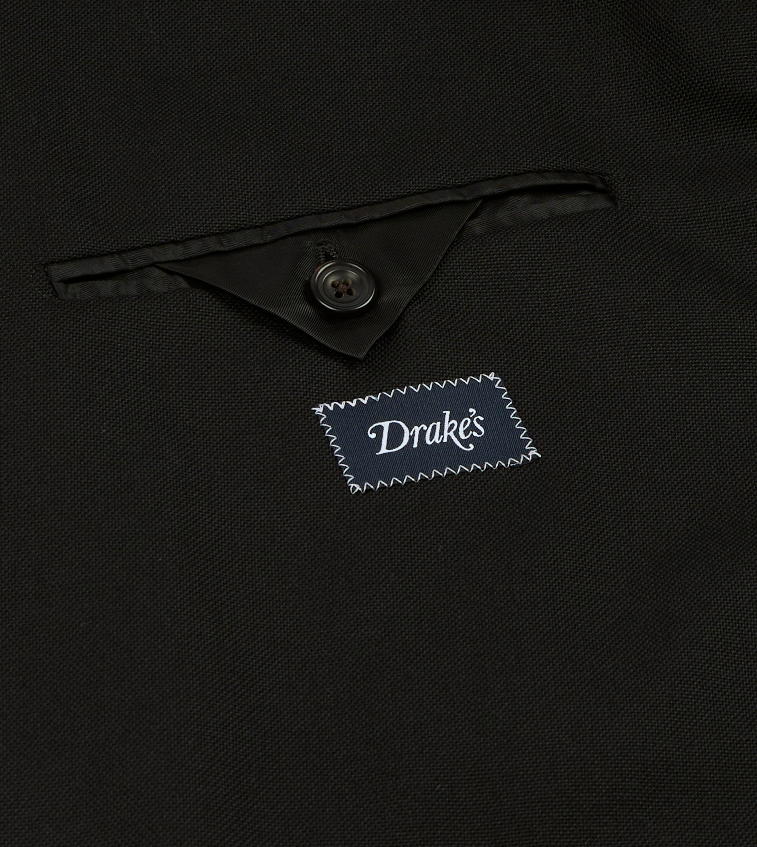 Black Fresco® Wool Double-Breasted Tailored Jacket – Drakes US