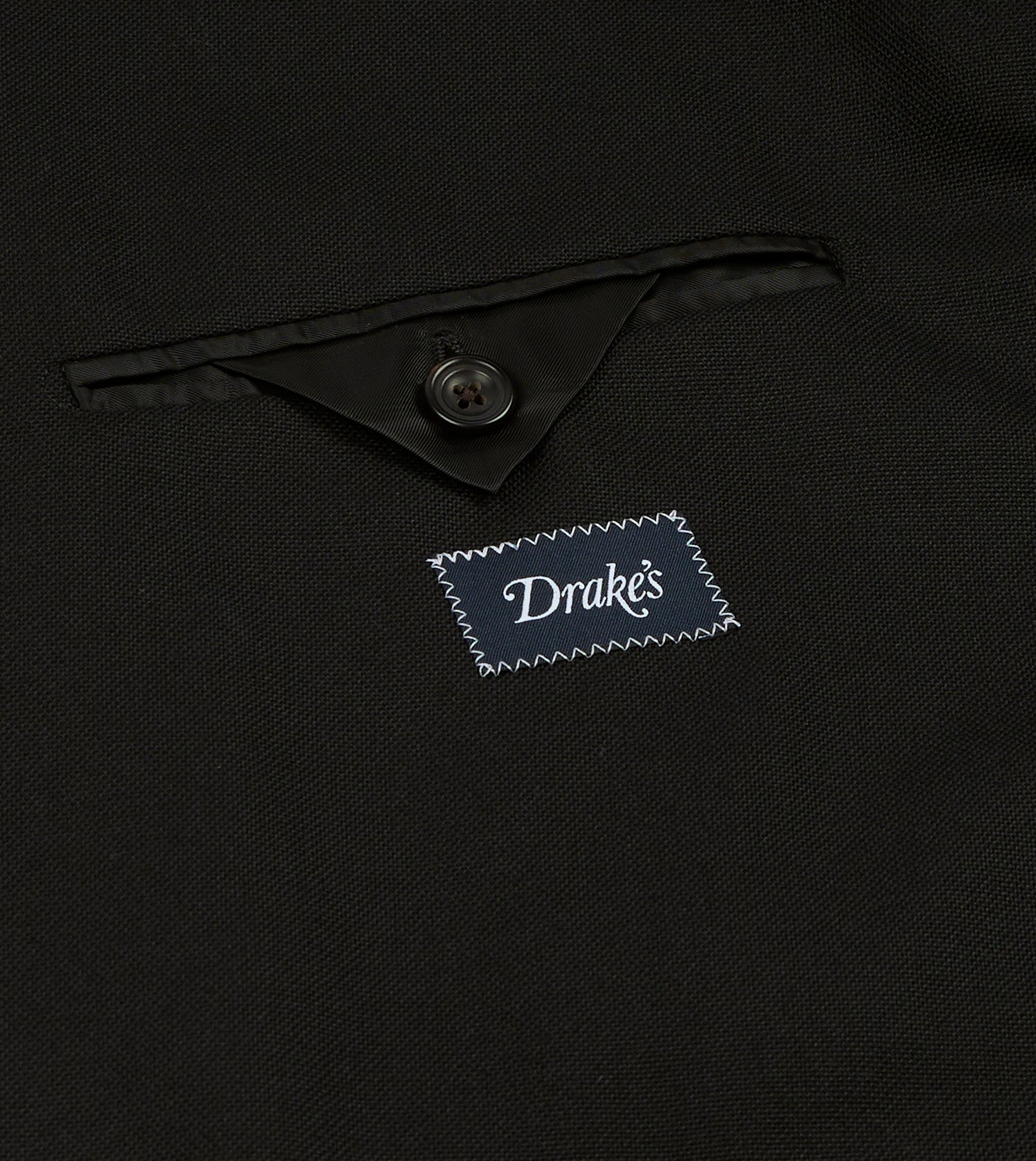 Black Fresco® Wool Double-Breasted Tailored Jacket