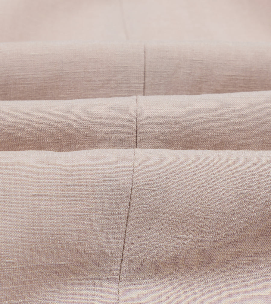 Pink Tussah Silk-Linen Double-Breasted Tailored Jacket