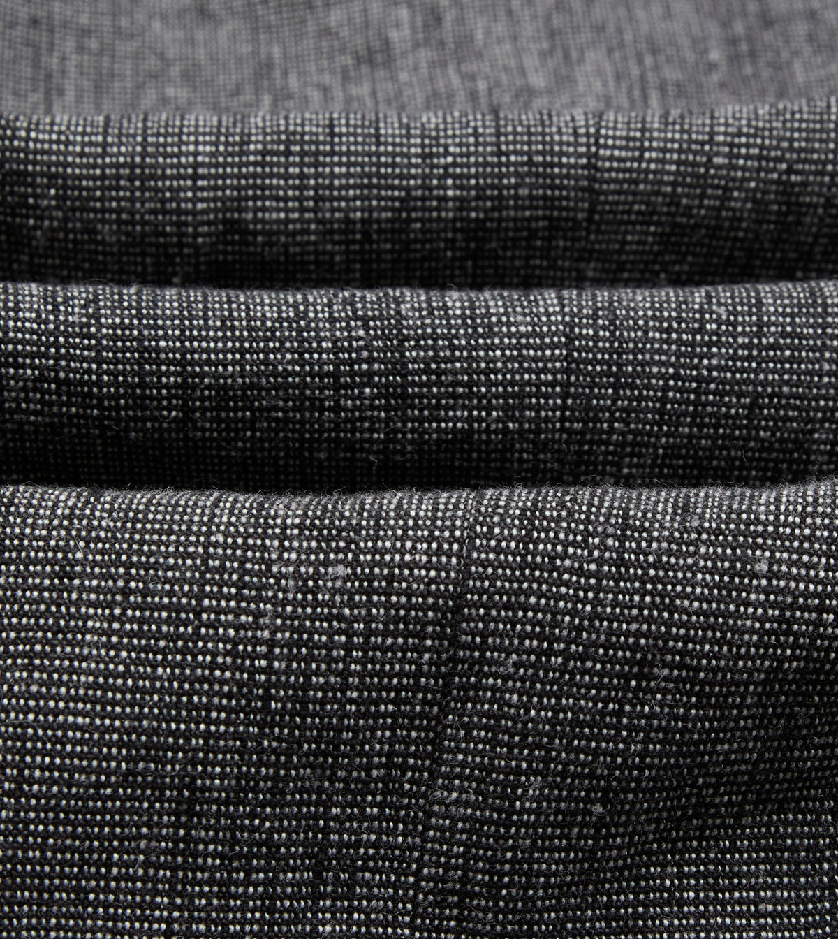Grey Nailhead Linen-Wool Double-Breasted Tailored Jacket