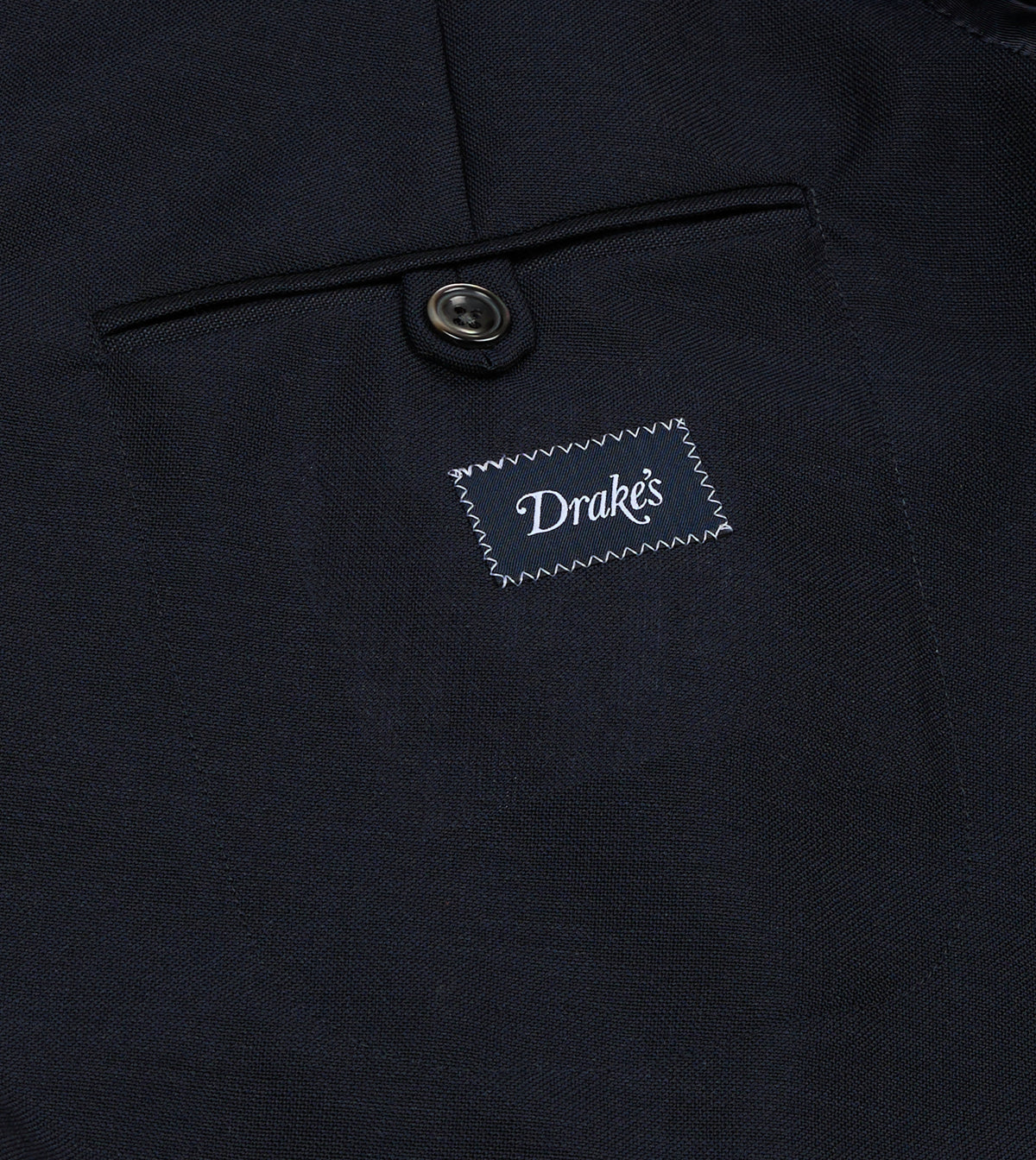 Navy Wool-Mohair Double-Breasted Travel Blazer