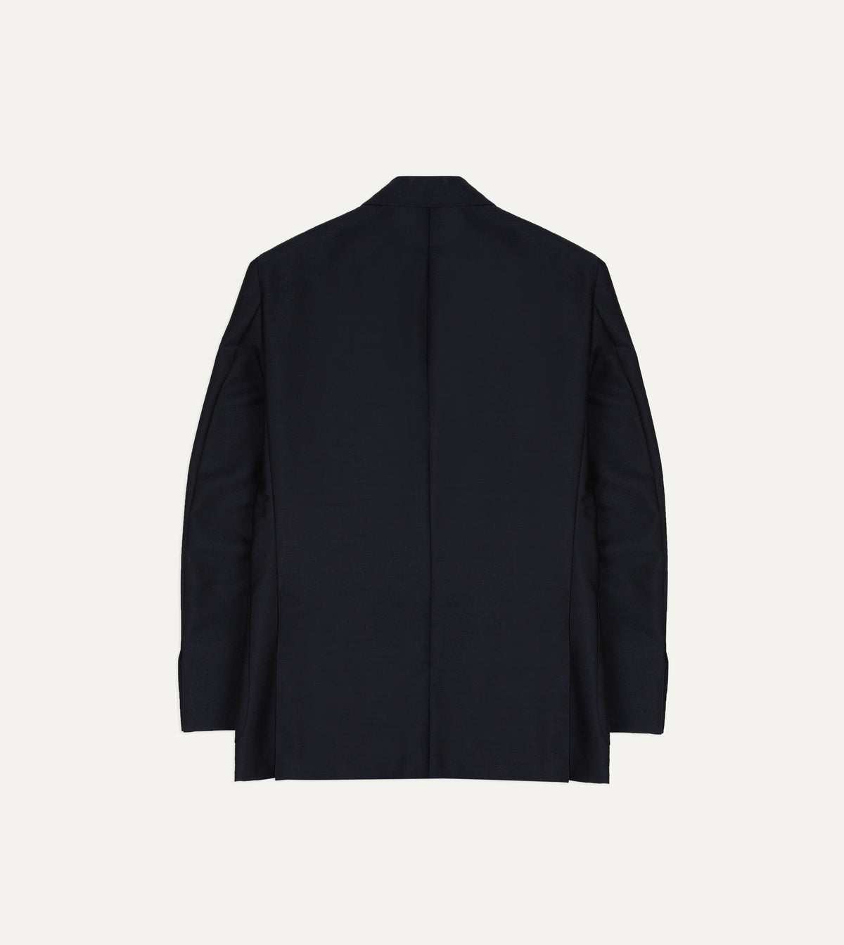 Navy Wool-Mohair Double-Breasted Travel Blazer