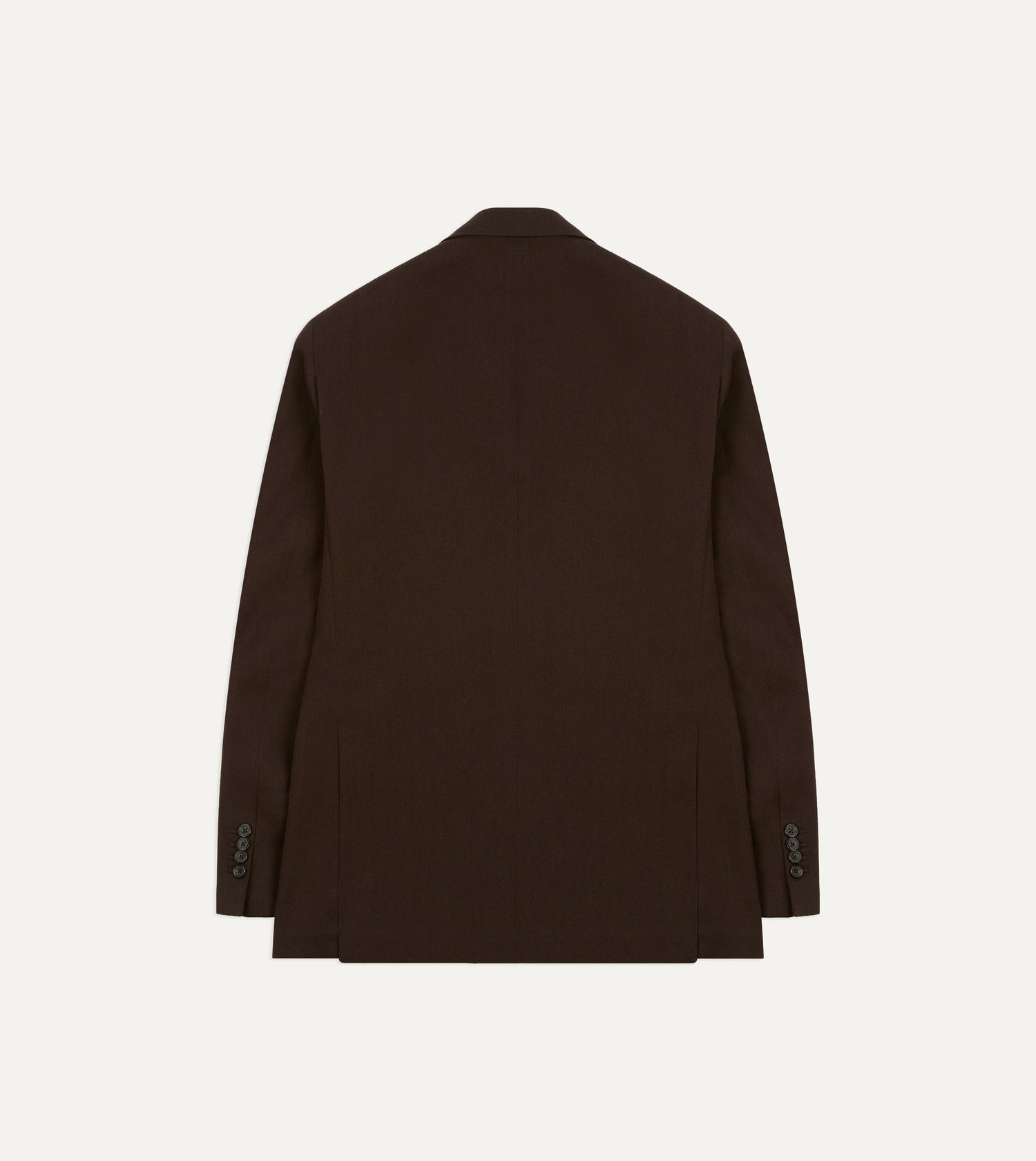 Brown Wool-Cotton Tailored Jacket