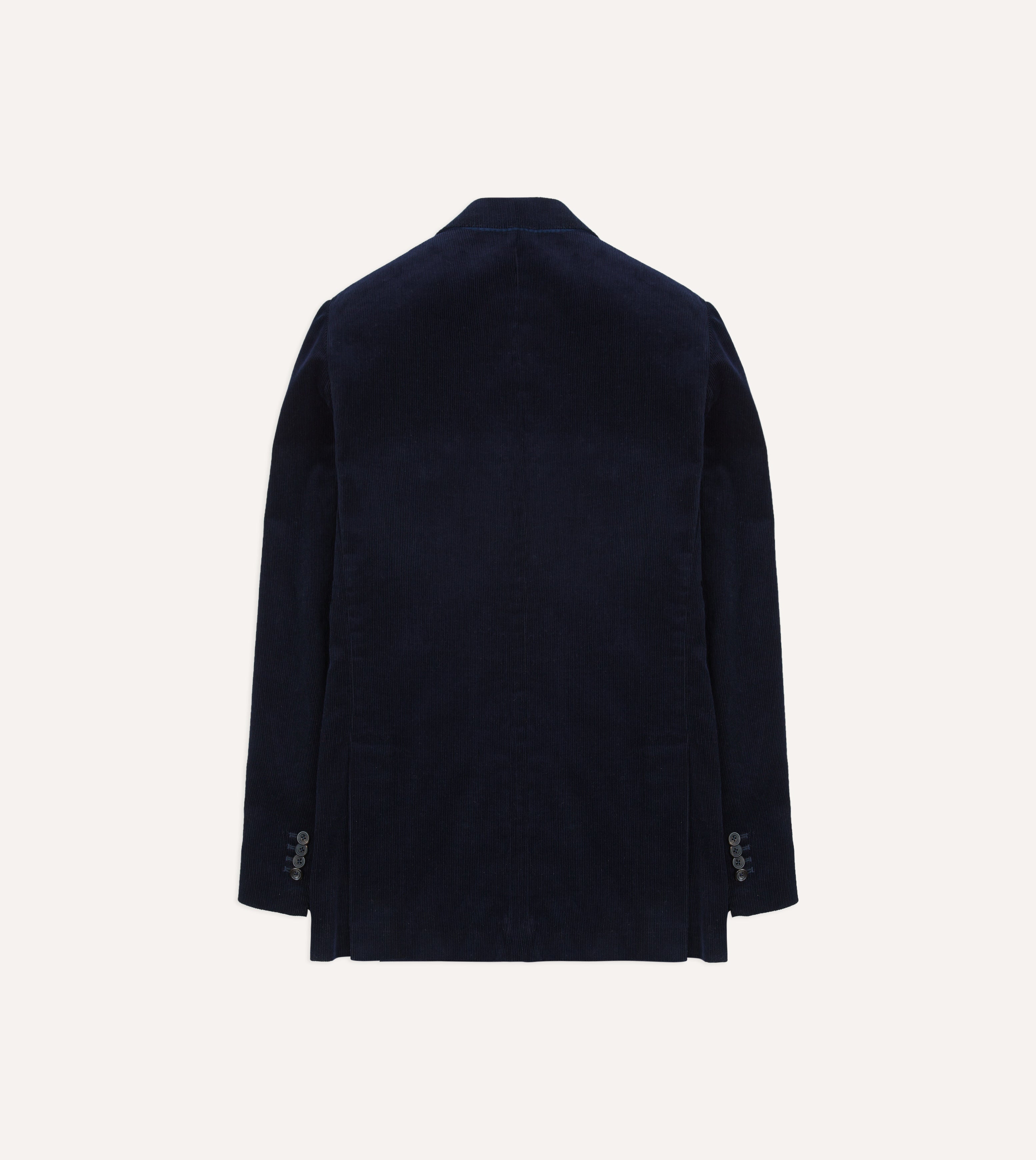 Navy Mid-Wale Cotton Corduroy Tailored Jacket – Drakes US