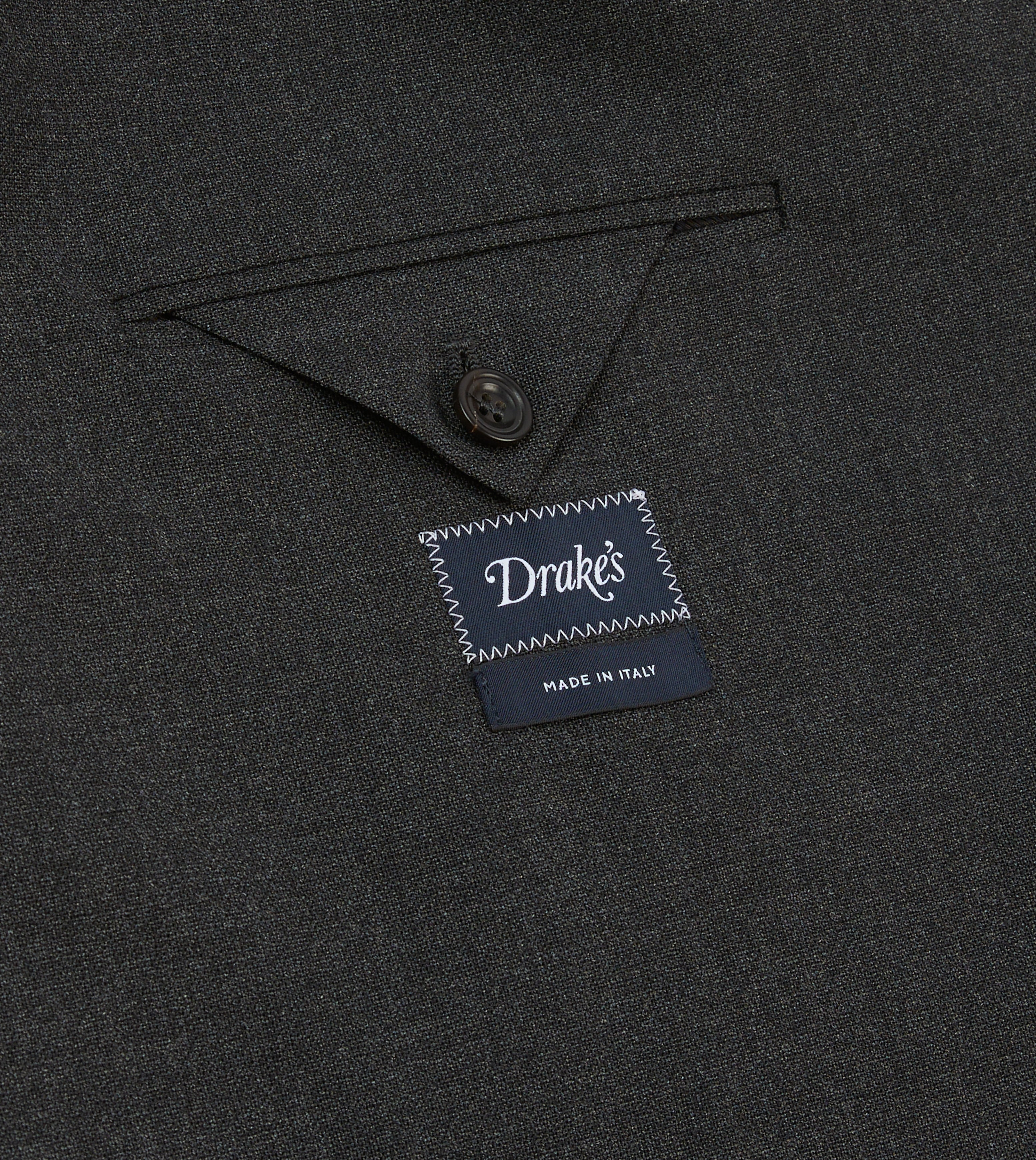 Charcoal Tropical Wool Tailored Jacket – Drakes US
