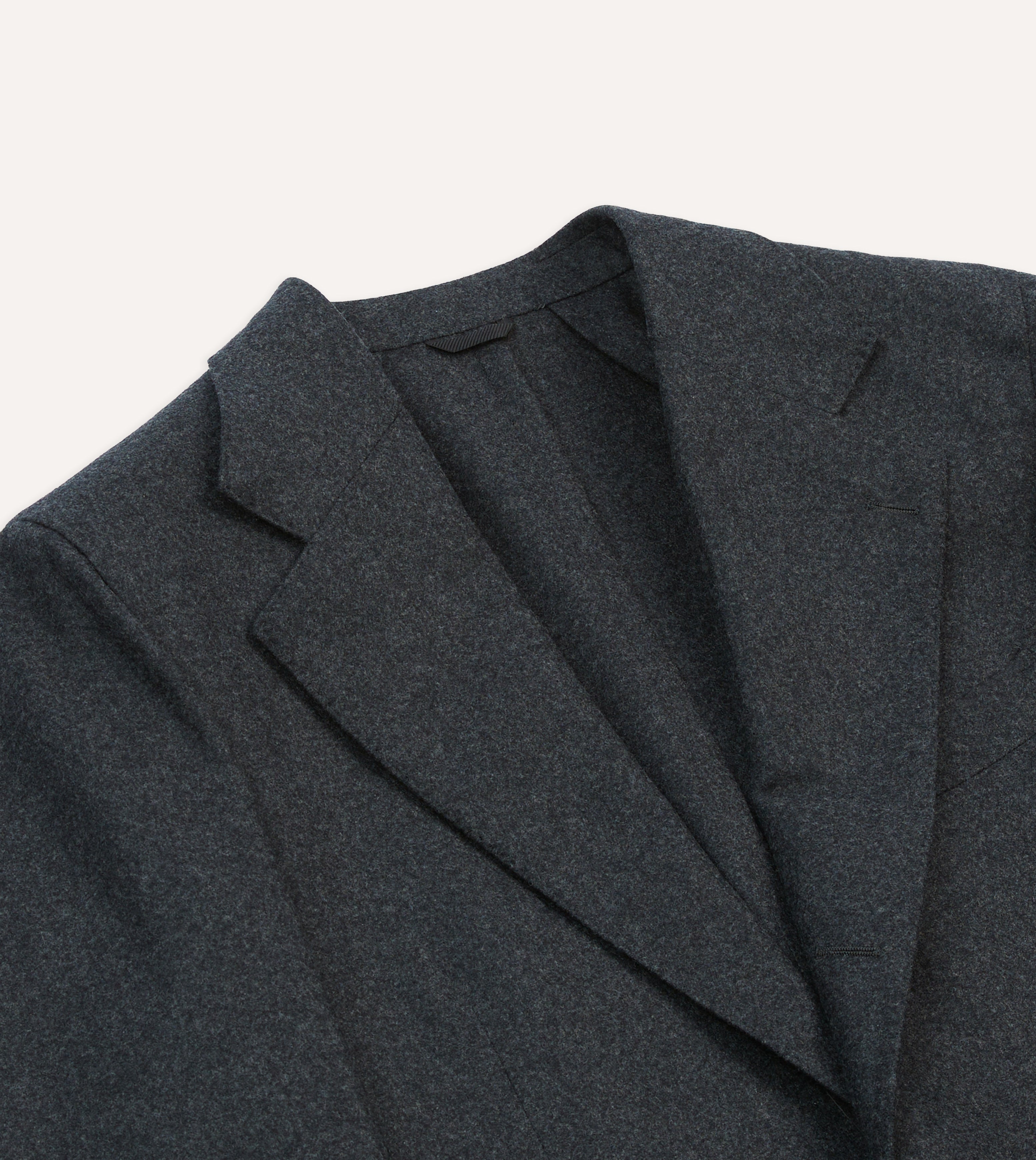 Grey Wool Flannel Tailored Jacket – Drakes US