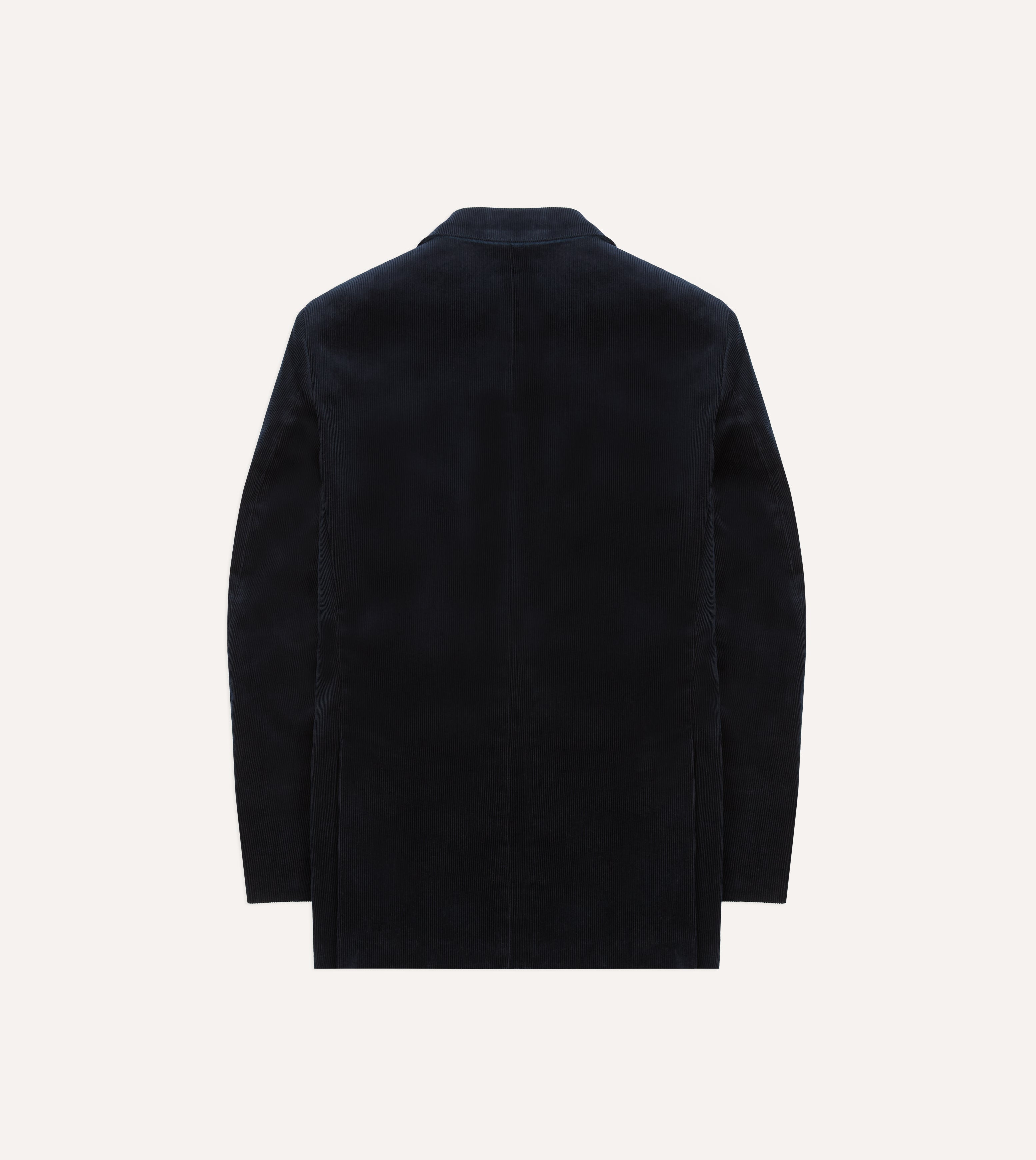 Navy Mid-Wale Cotton Corduroy Tailored Jacket