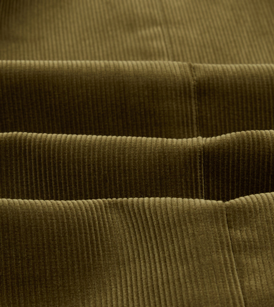 Olive Green Mid-Wale Cotton Corduroy Tailored Jacket