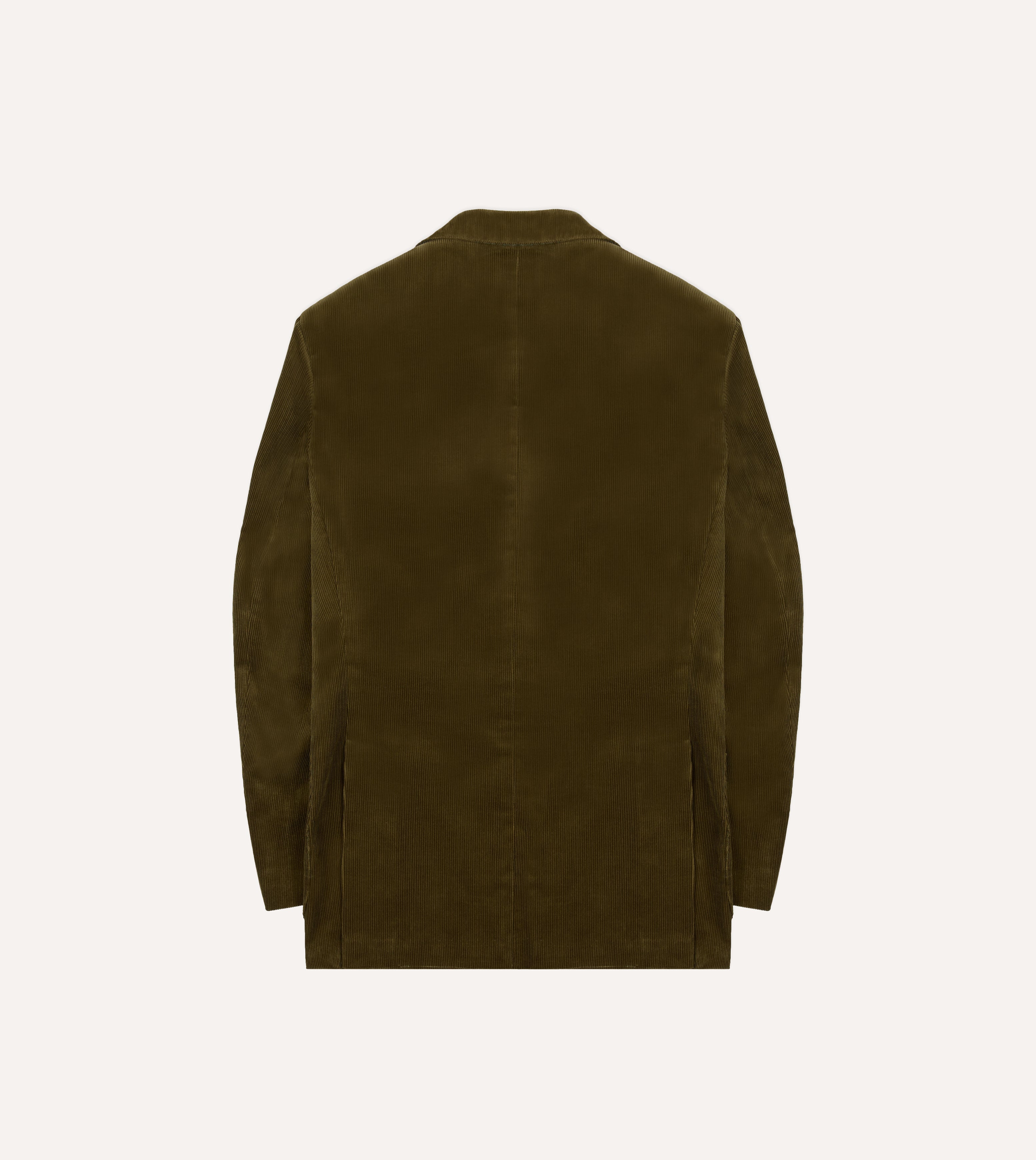 Olive Green Mid-Wale Cotton Corduroy Tailored Jacket