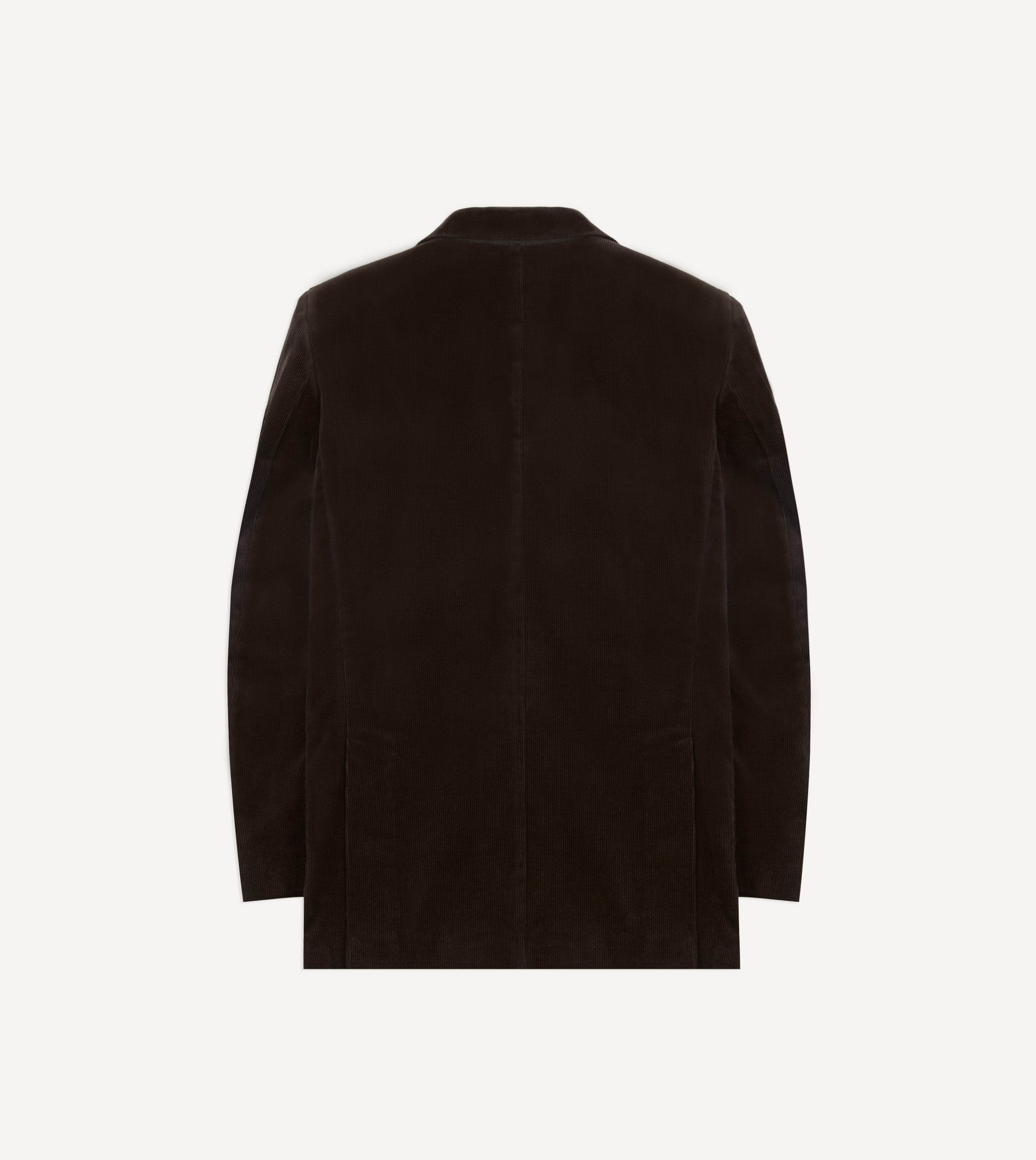 Brown Mid-Wale Cotton Corduroy Tailored Jacket