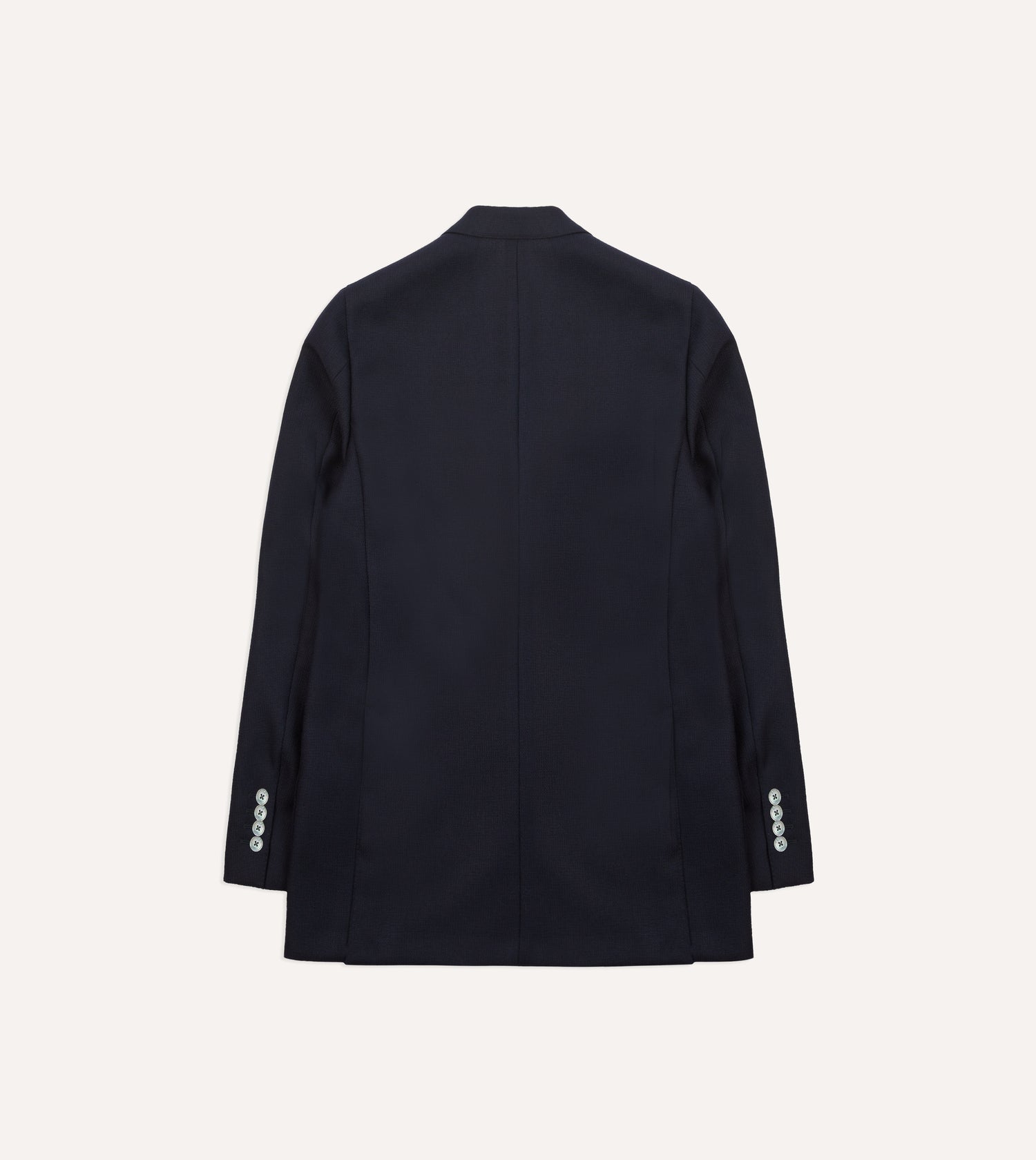 Navy Wool Hopsack Blazer