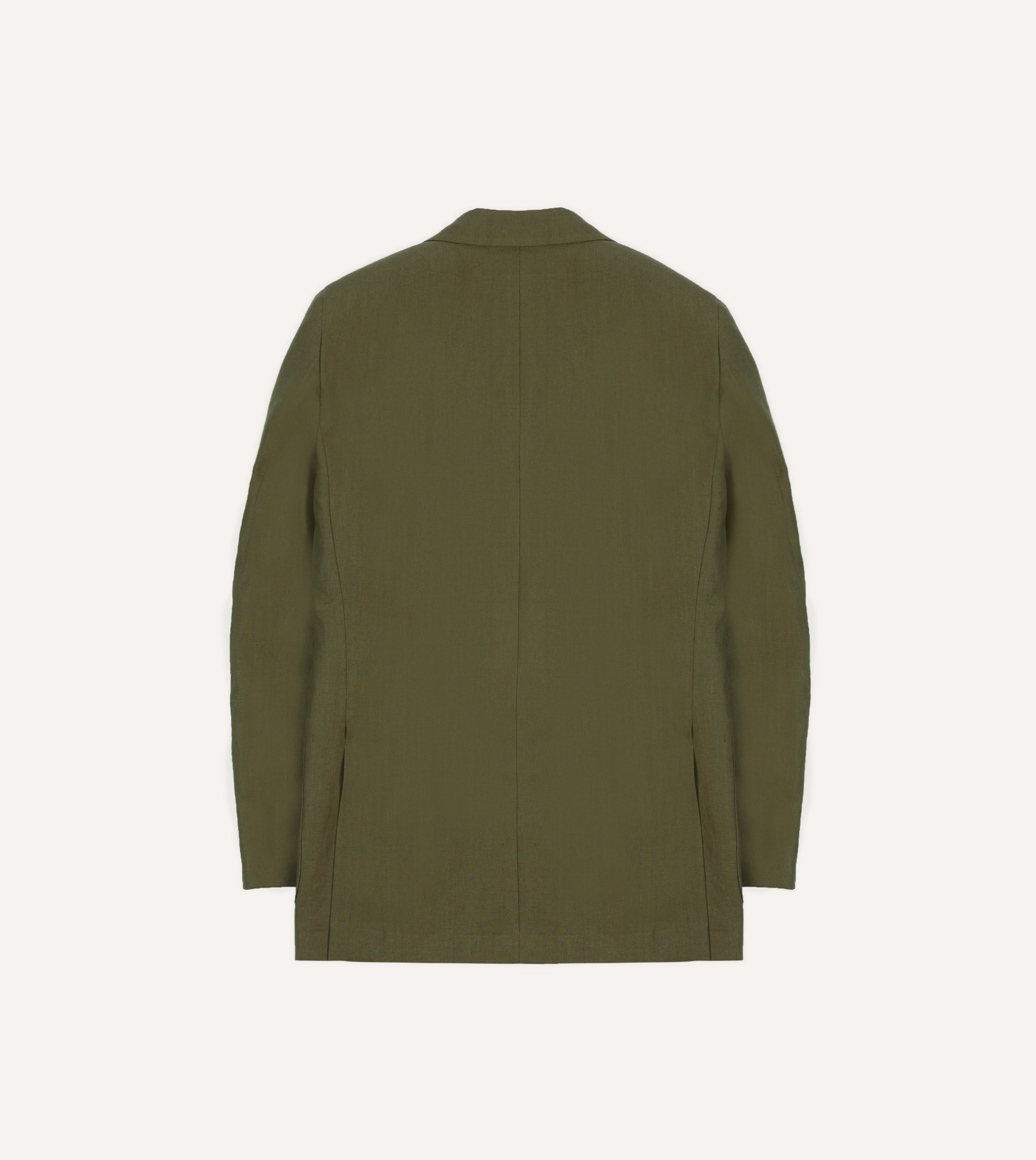 Olive Irish Linen Tailored Jacket