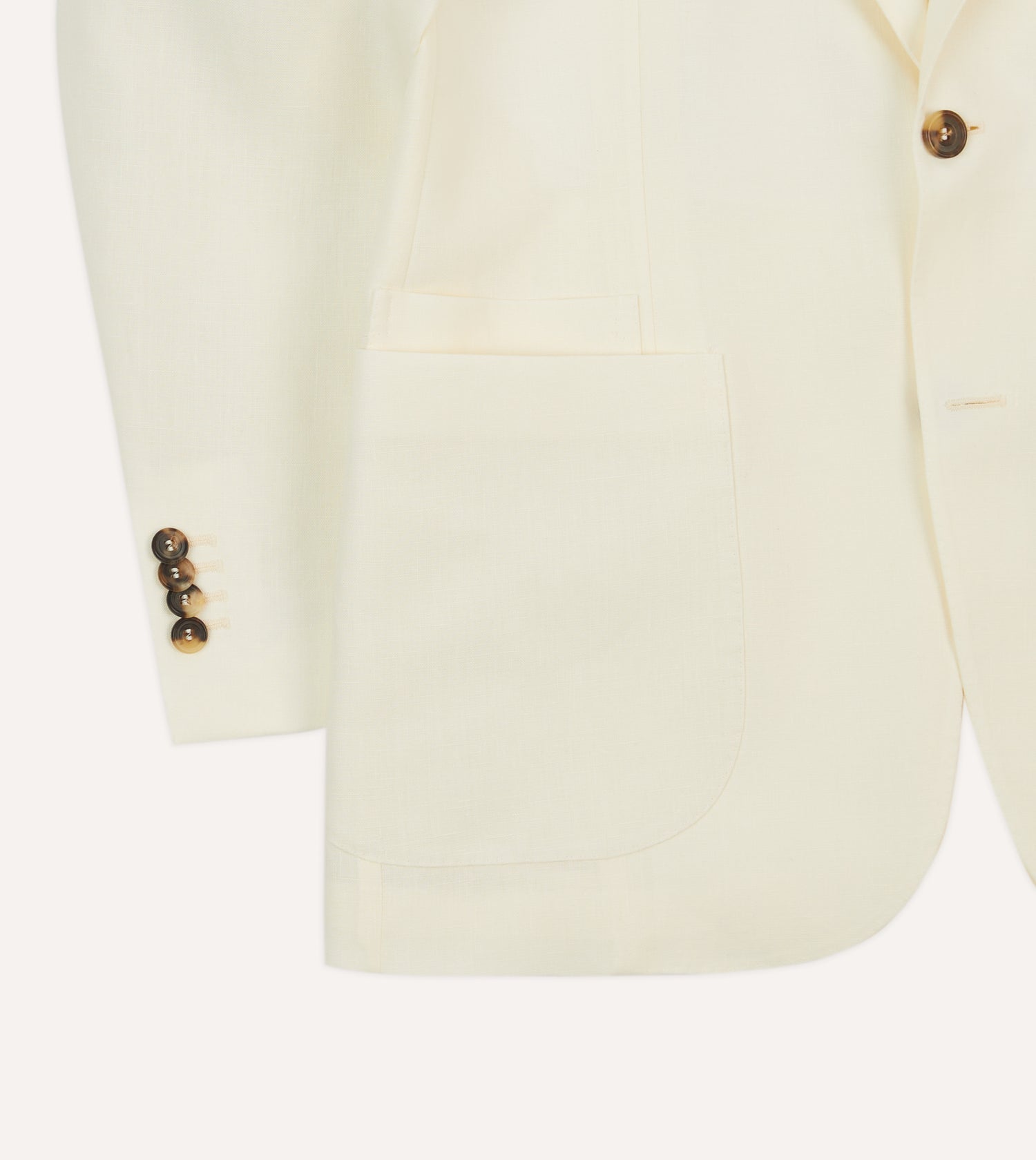 Ecru Irish Linen Tailored Jacket
