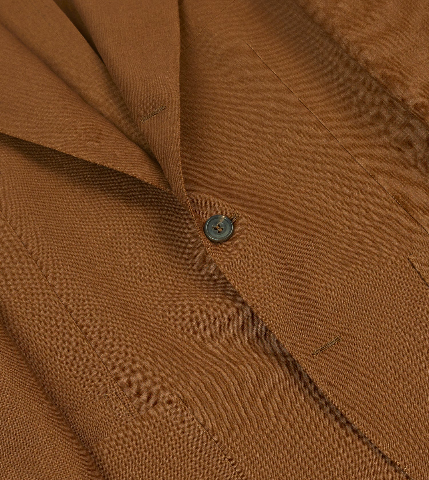 Brown Irish Linen Tailored Jacket