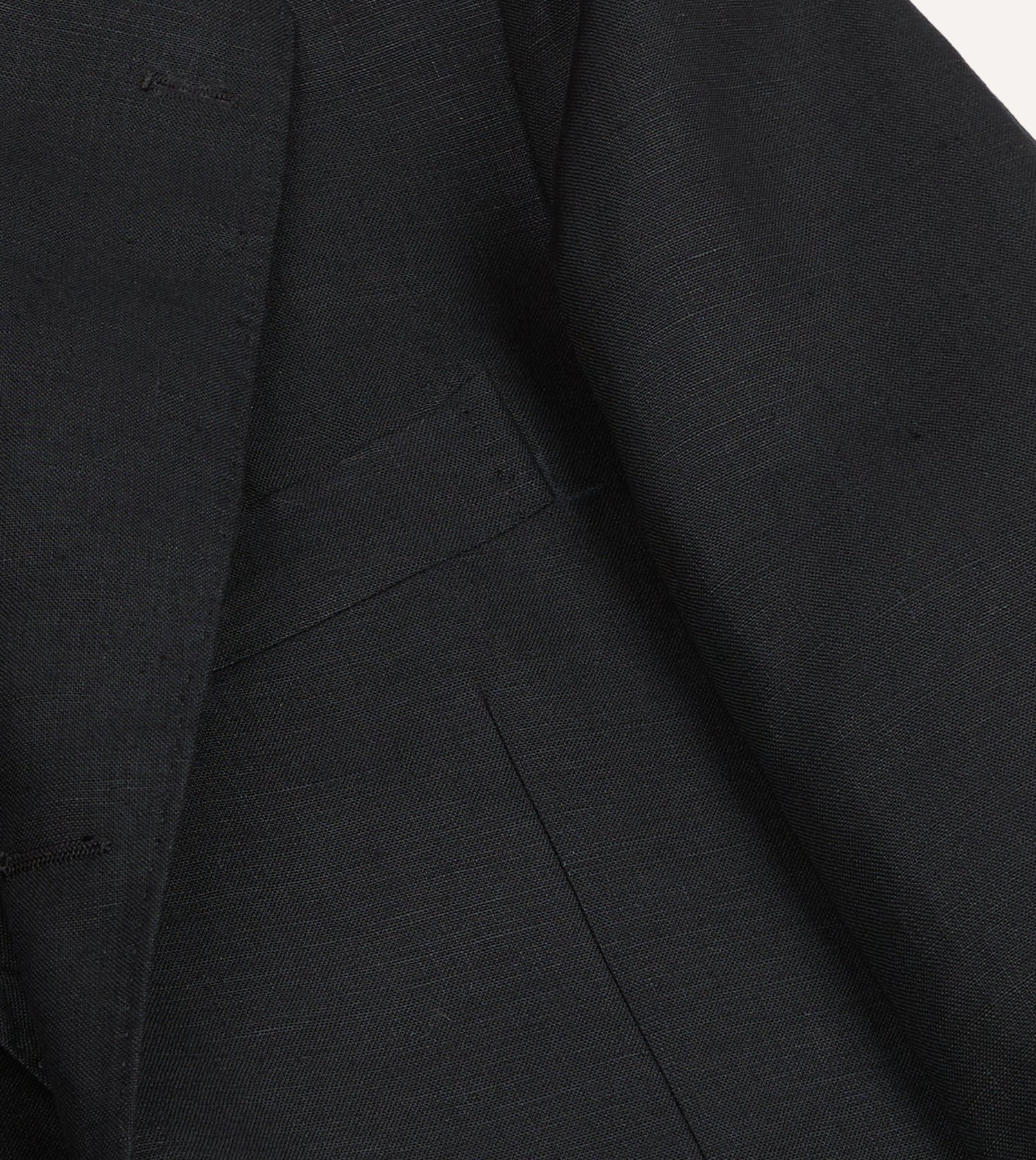 Black Irish Linen Tailored Jacket