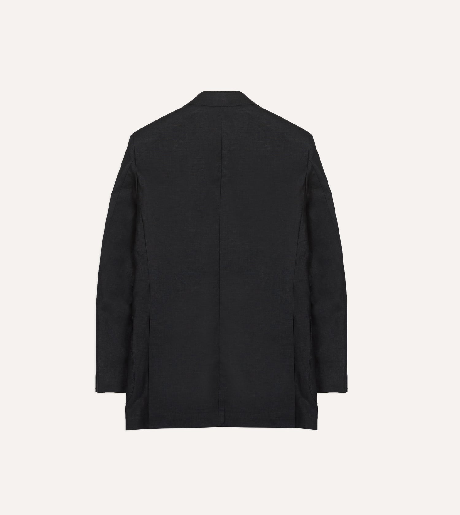 Black Irish Linen Tailored Jacket