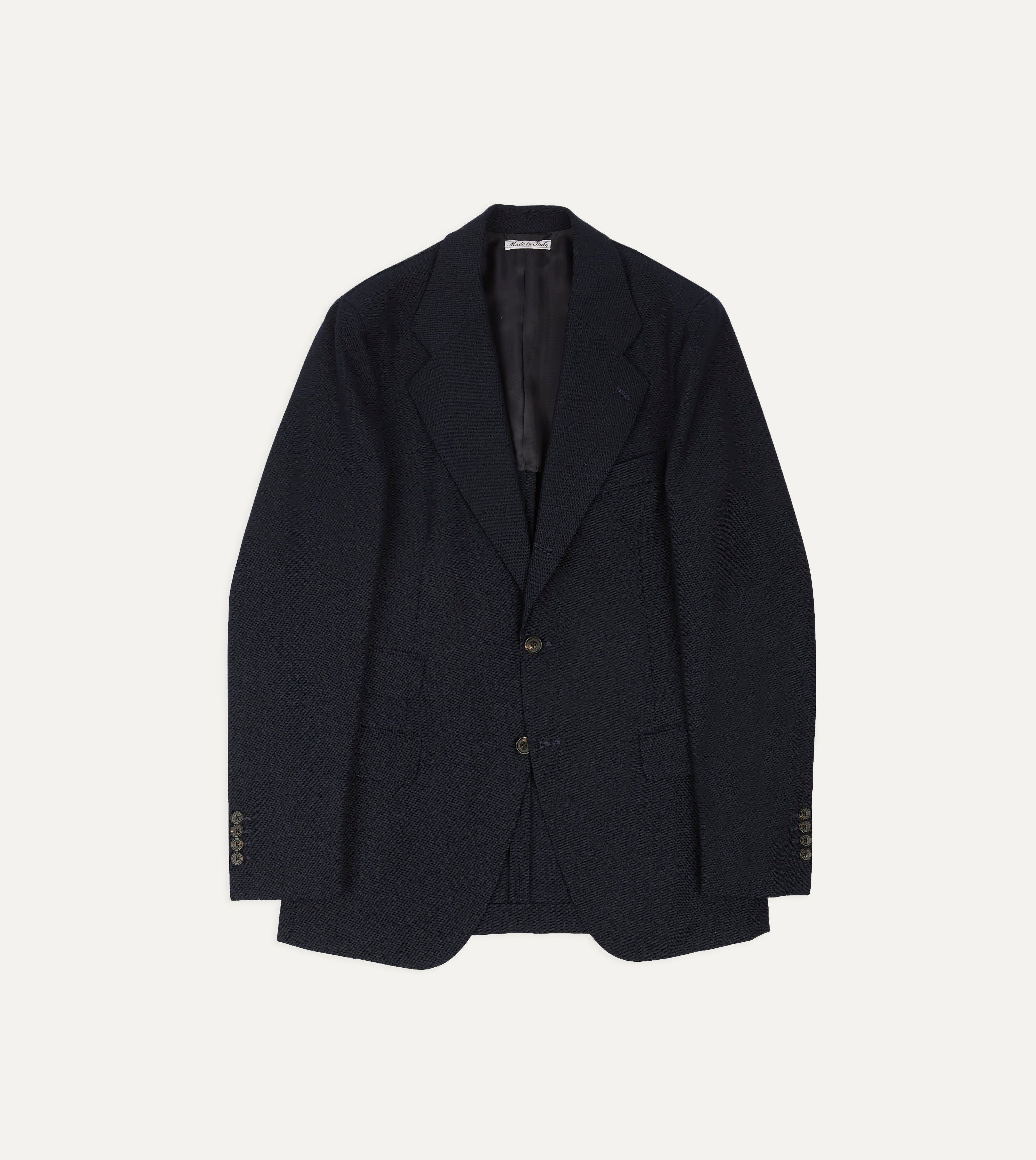 Dark Navy Fresco® Wool Tailored Jacket