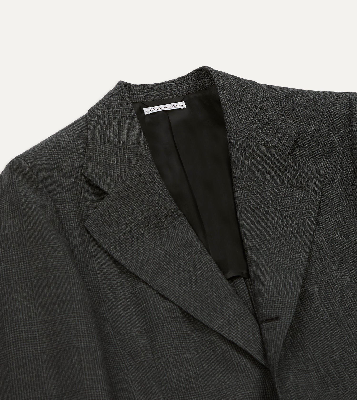 Grey Prince of Wales Check Fresco® Wool Tailored Jacket