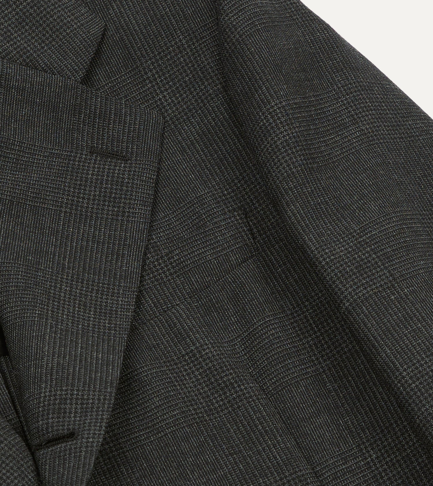 Grey Prince of Wales Check Fresco® Wool Tailored Jacket