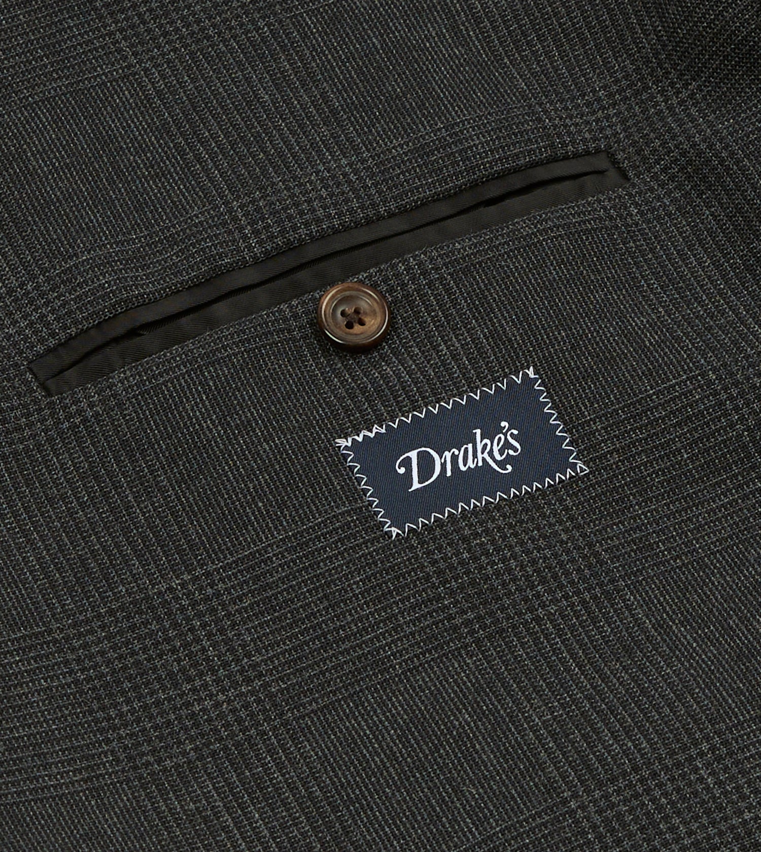 Grey Prince of Wales Check Fresco® Wool Tailored Jacket