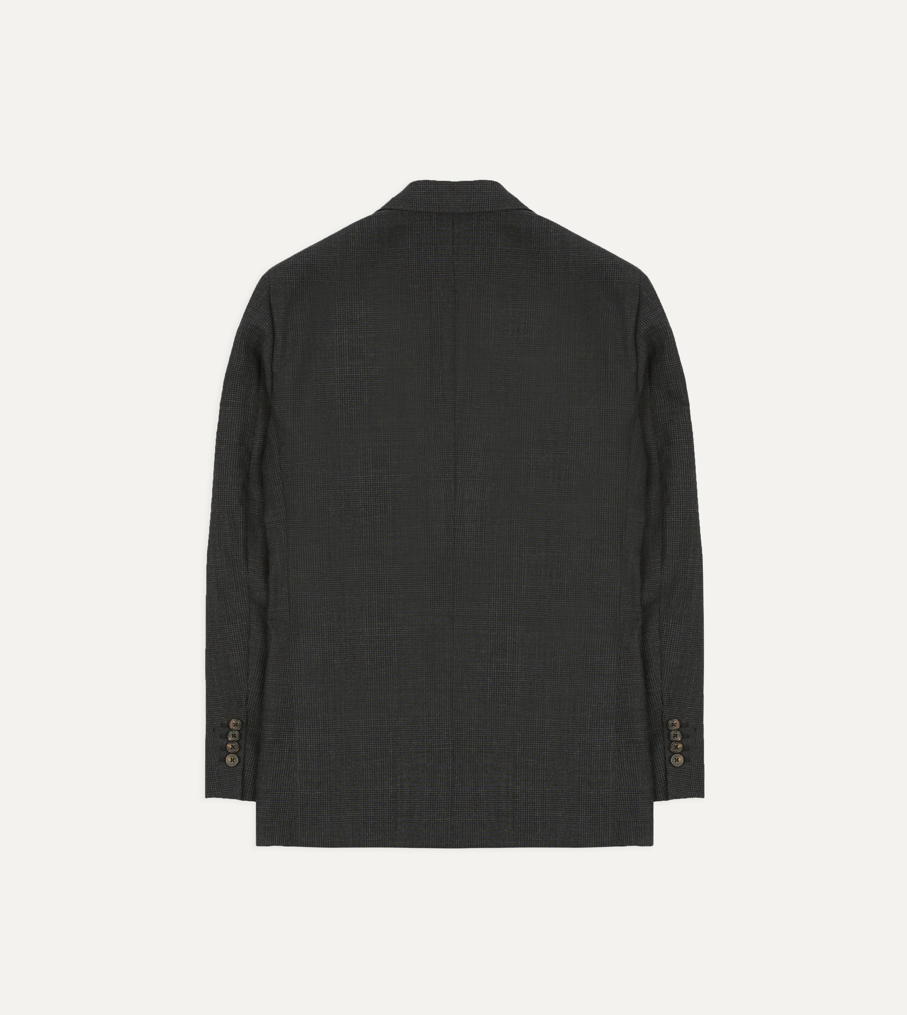 Grey Prince of Wales Check Fresco® Wool Tailored Jacket