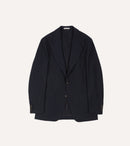 Navy Wool Open Weave Travel Blazer