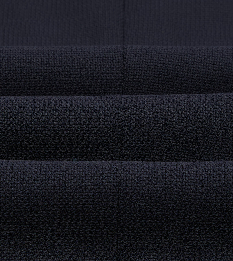 Navy Wool Open Weave Travel Blazer