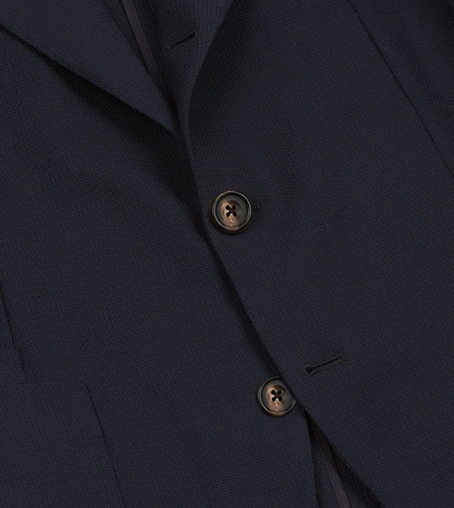 Navy Wool Open Weave Travel Blazer