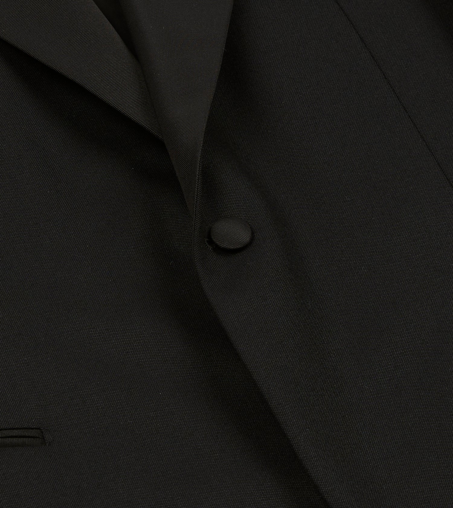 Black Barathea Wool Dinner Jacket