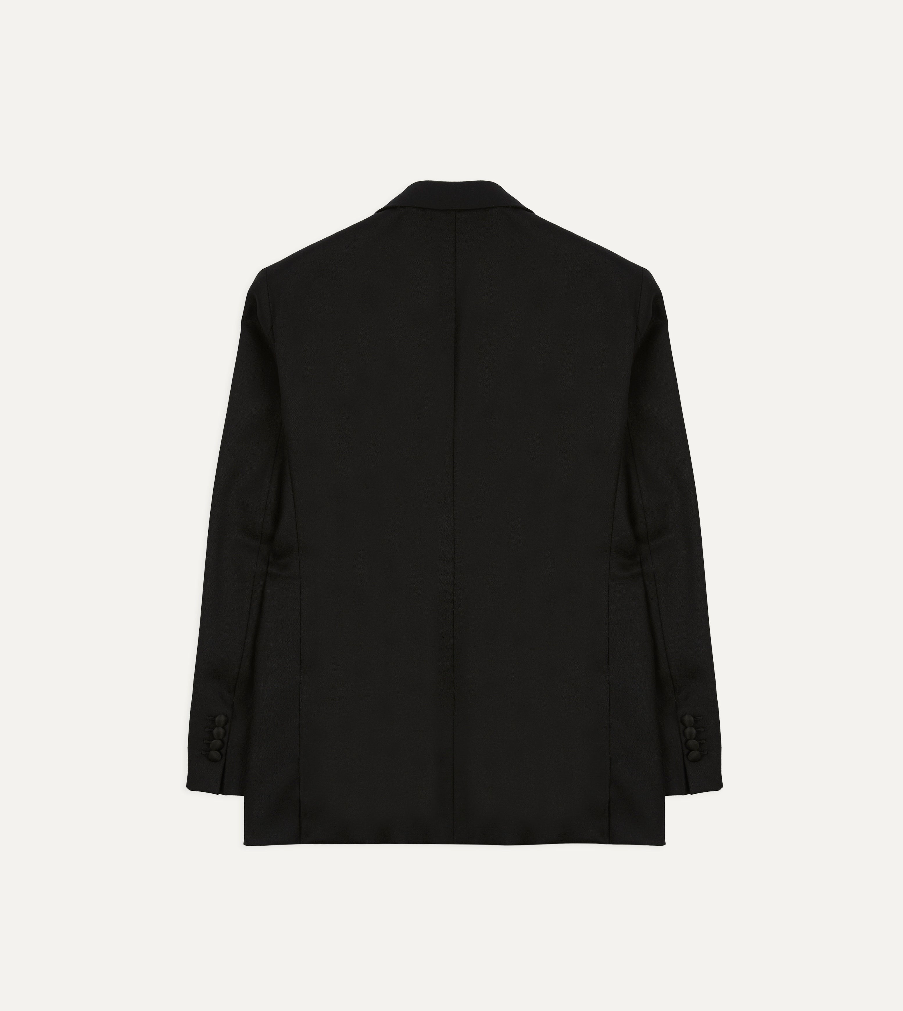 Black Barathea Wool Dinner Jacket