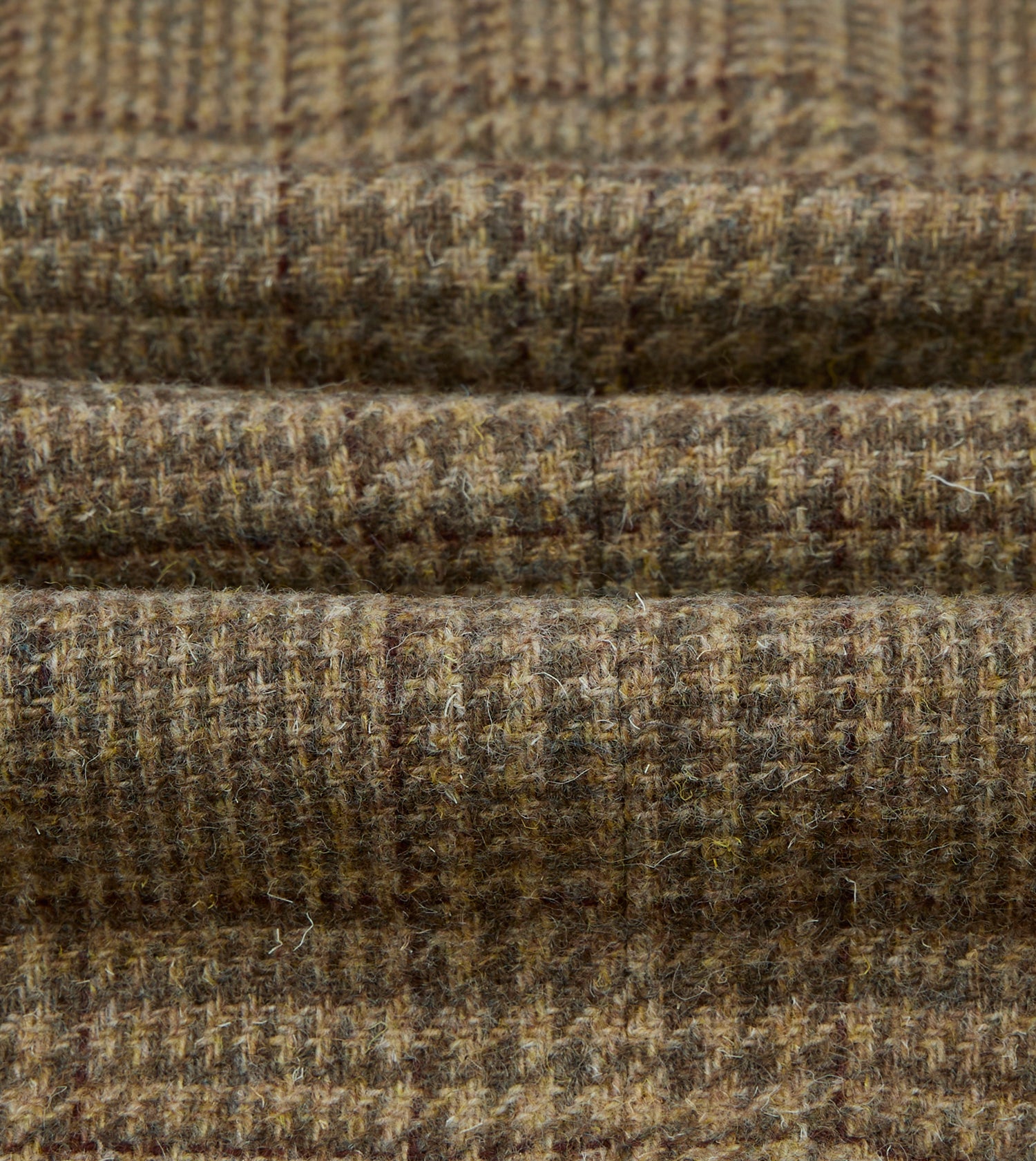 Beige Prince of Wales Check Tweed Blazer