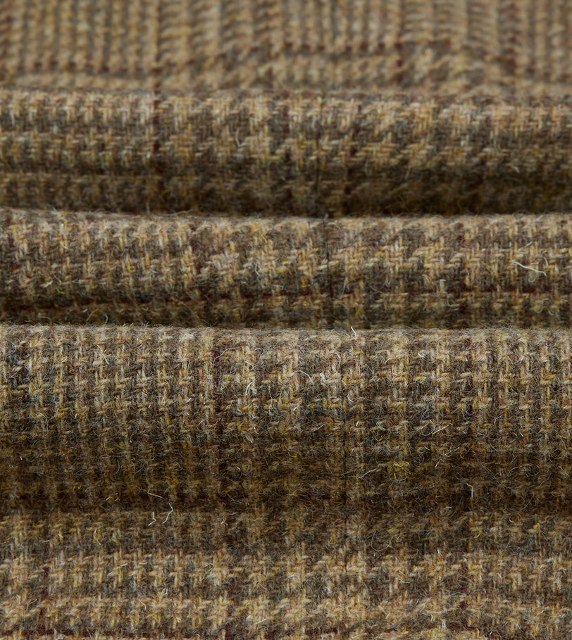 Beige Prince of Wales Check Tweed Blazer