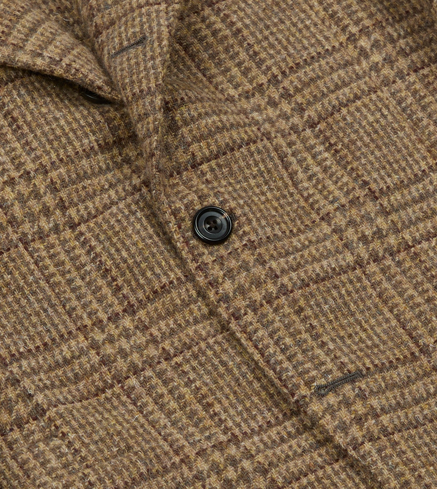 Beige Prince of Wales Check Tweed Blazer