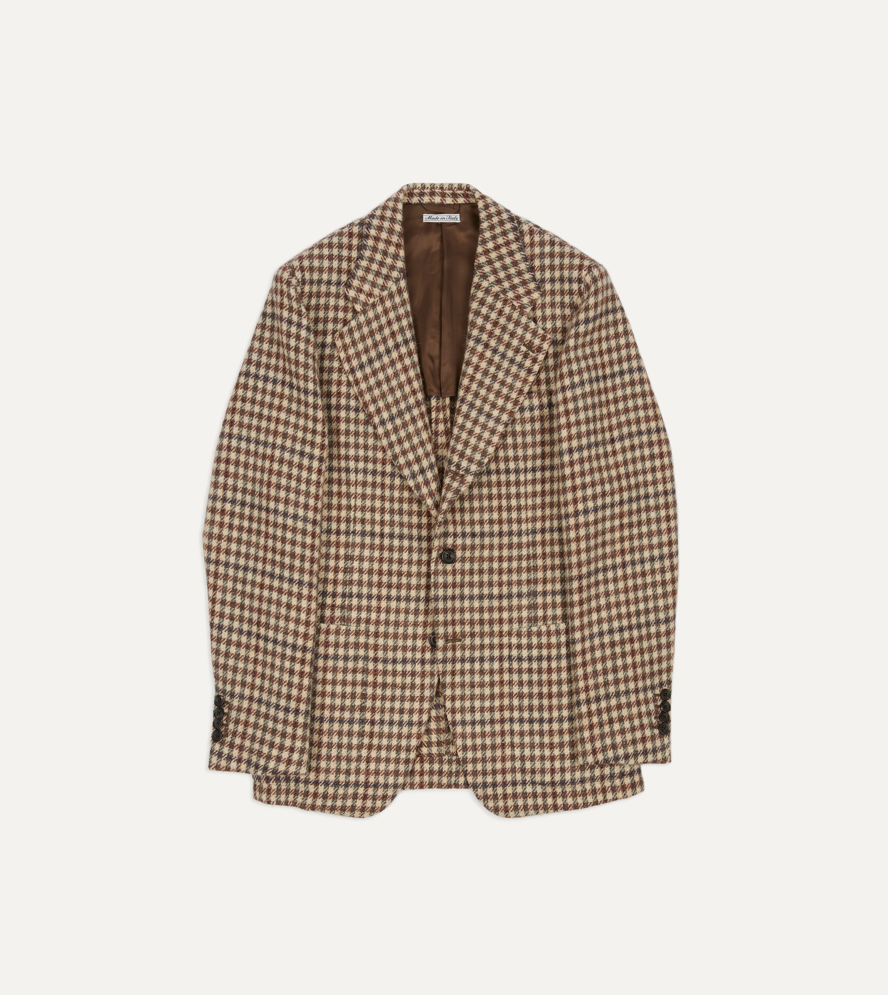 Ecru Gun Club Check Tweed Blazer – Drakes US
