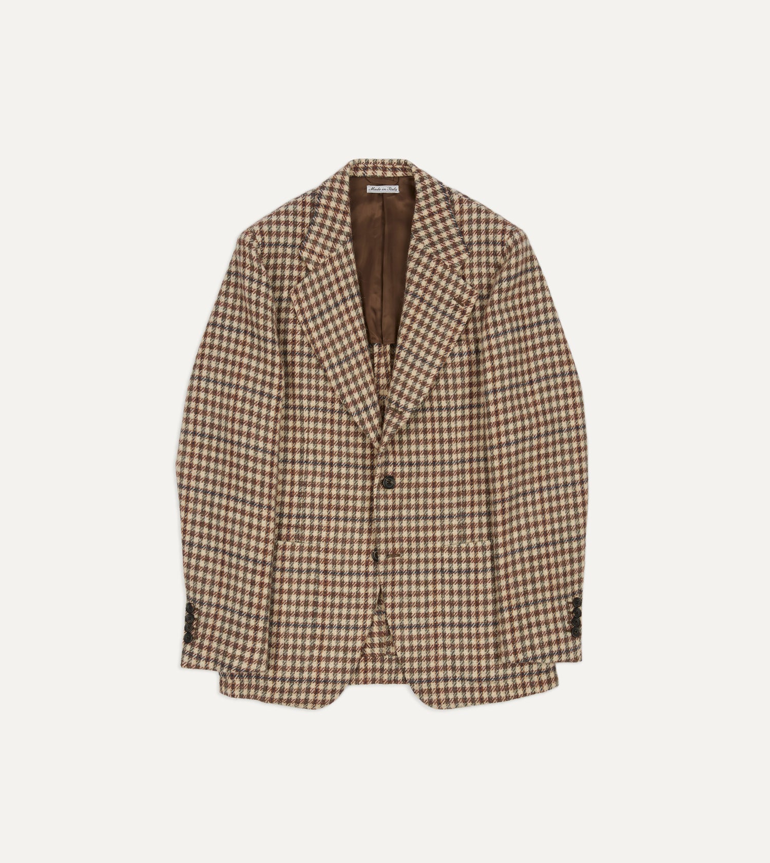 Ecru Gun Club Check Tweed Blazer