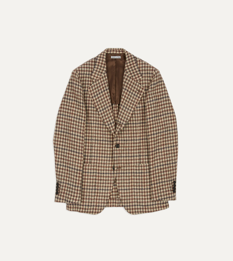 Ecru Gun Club Check Tweed Blazer