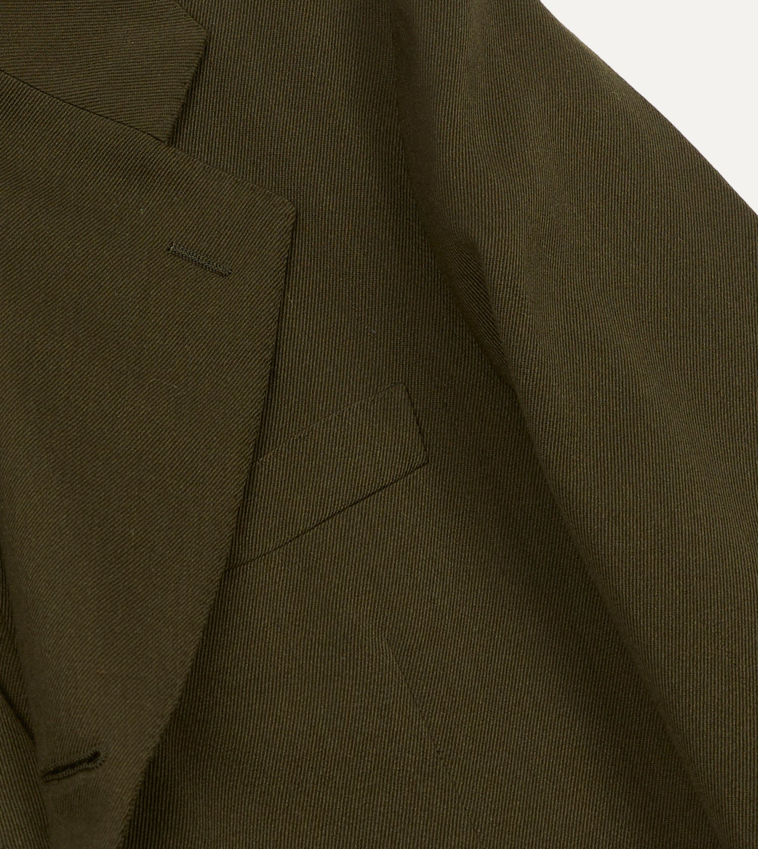 Olive Wool-Cotton Tailored Jacket