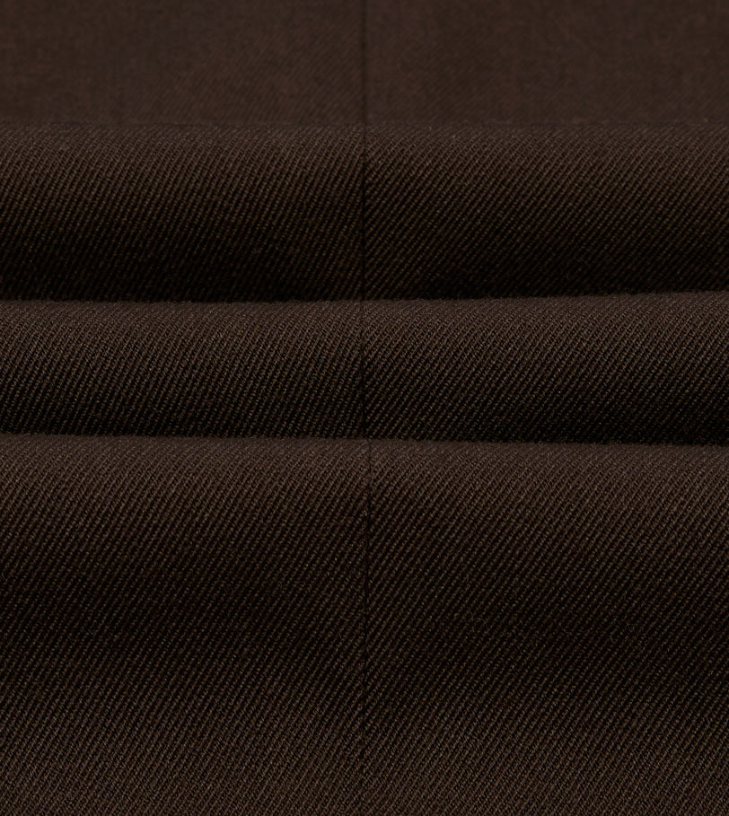 Brown Wool-Cotton Tailored Jacket