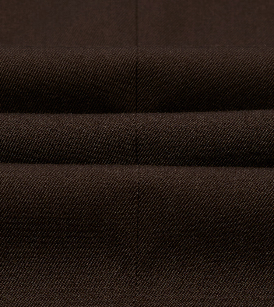 Brown Wool-Cotton Tailored Jacket