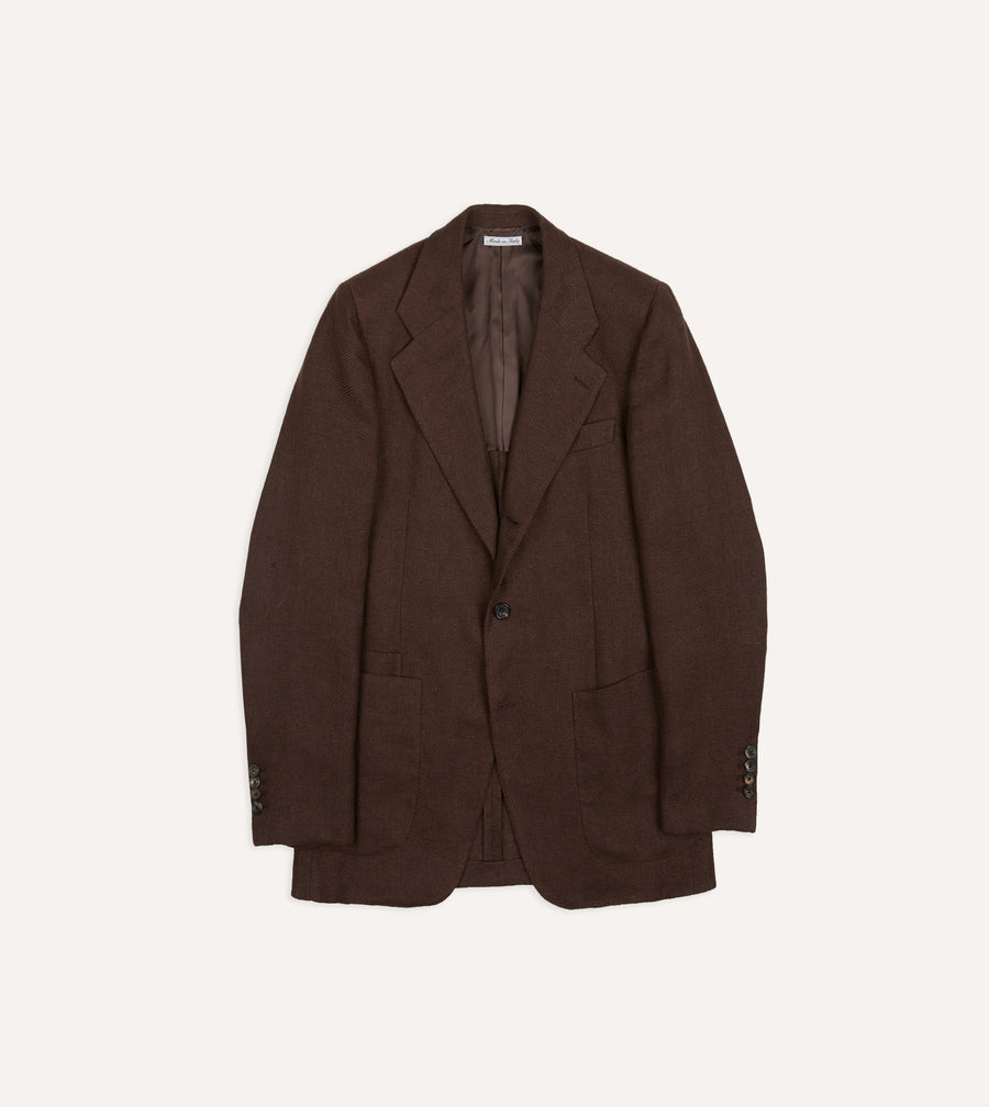 Brown Linen Blazer
