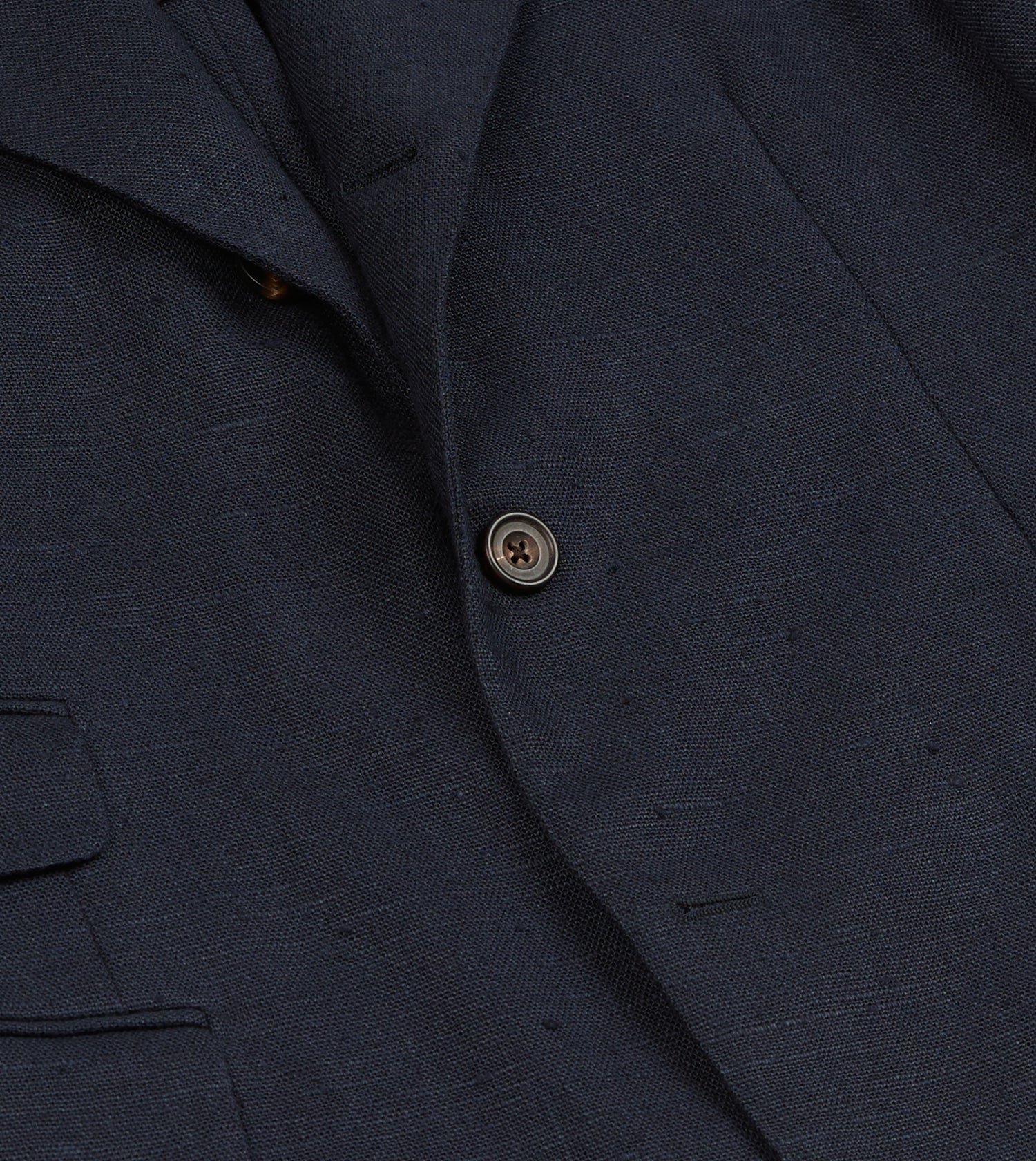 Navy Linen Tailored Jacket