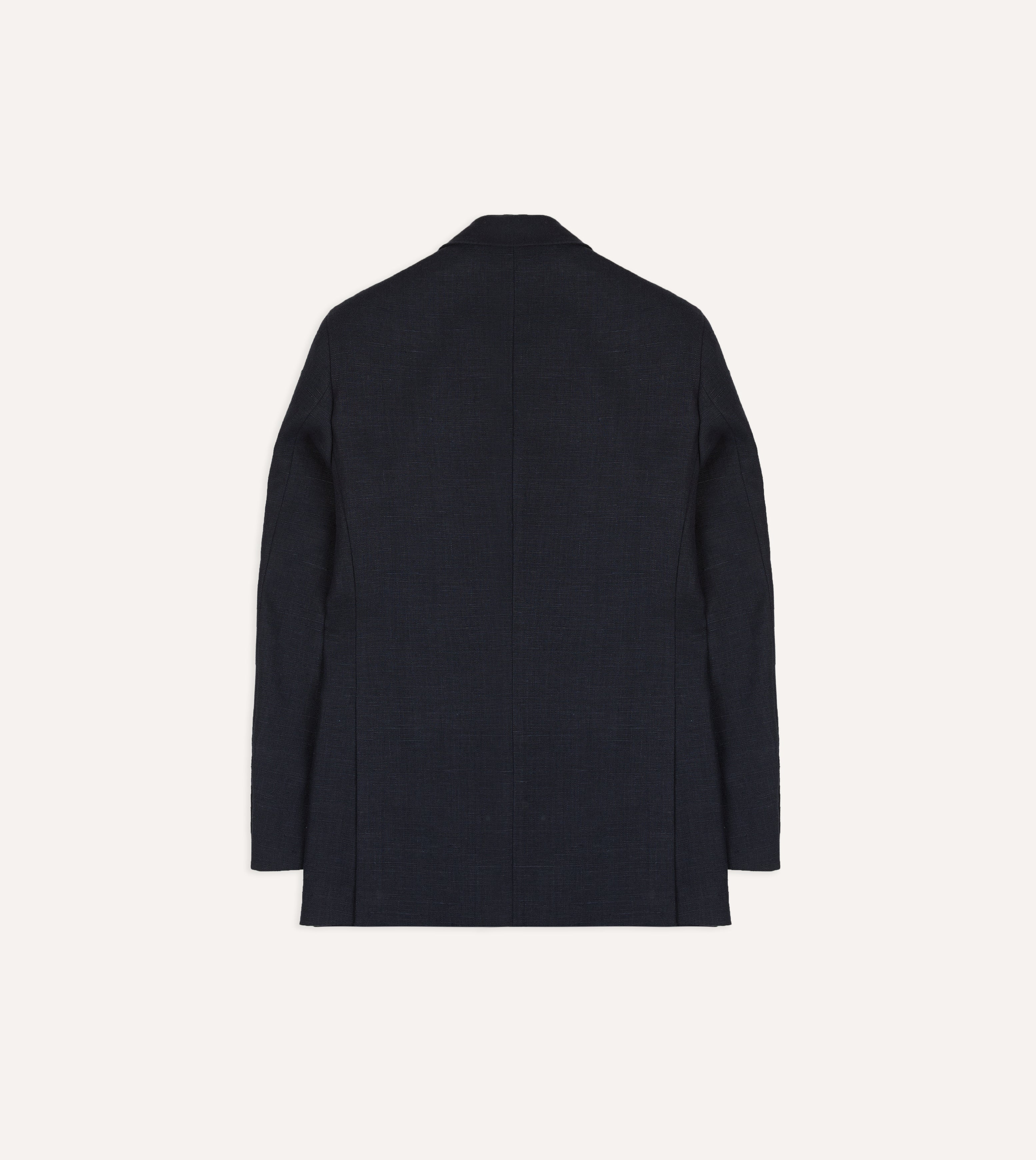 Navy Linen Tailored Jacket