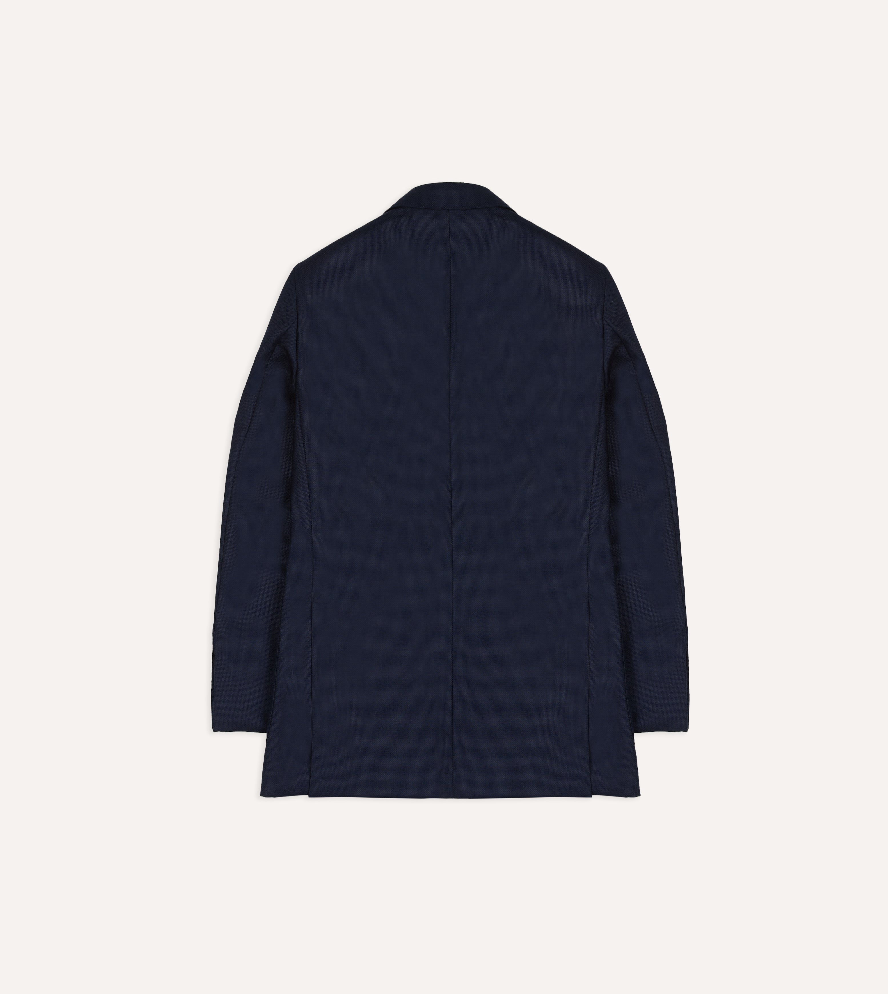 Navy Fresco® Wool Tailored Jacket – Drakes US