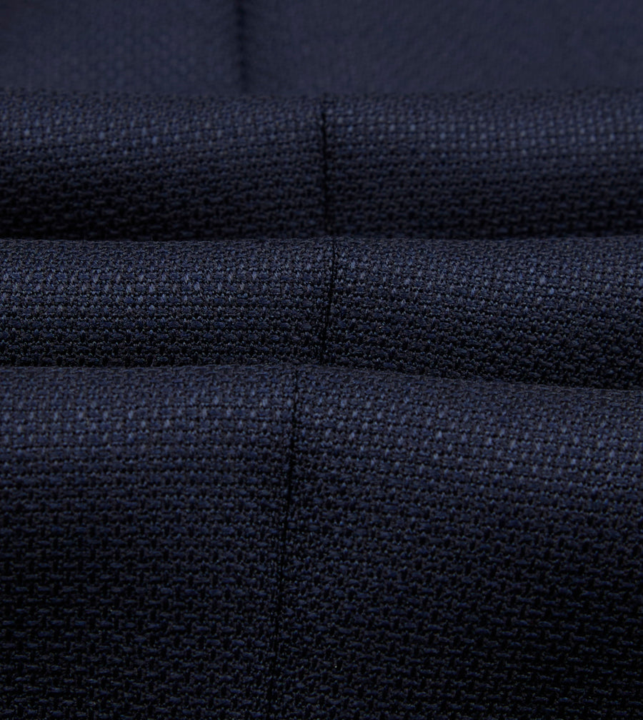 Navy Wool Hopsack Travel Blazer