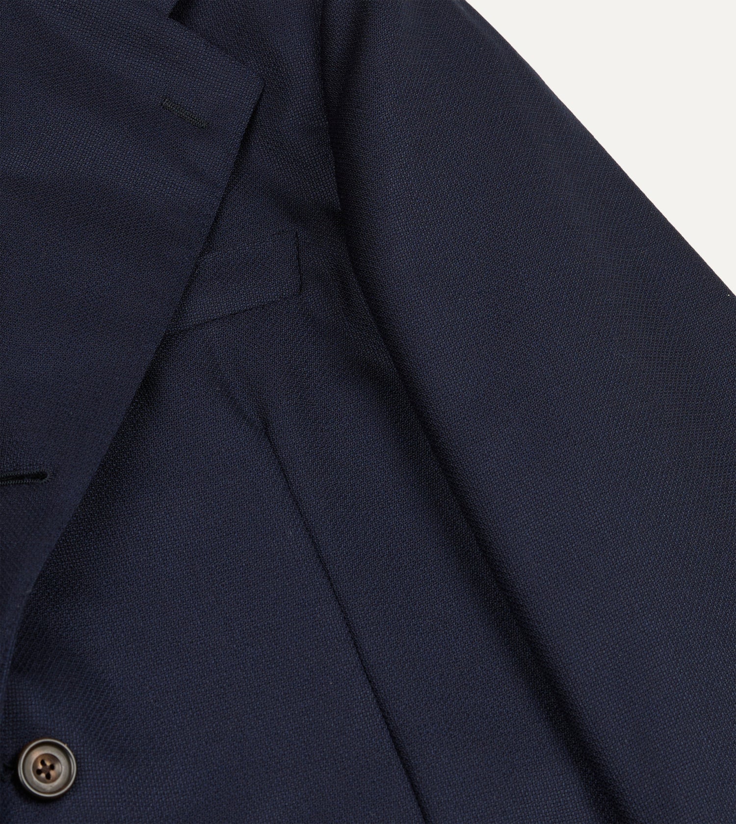 Navy Wool Hopsack Travel Blazer
