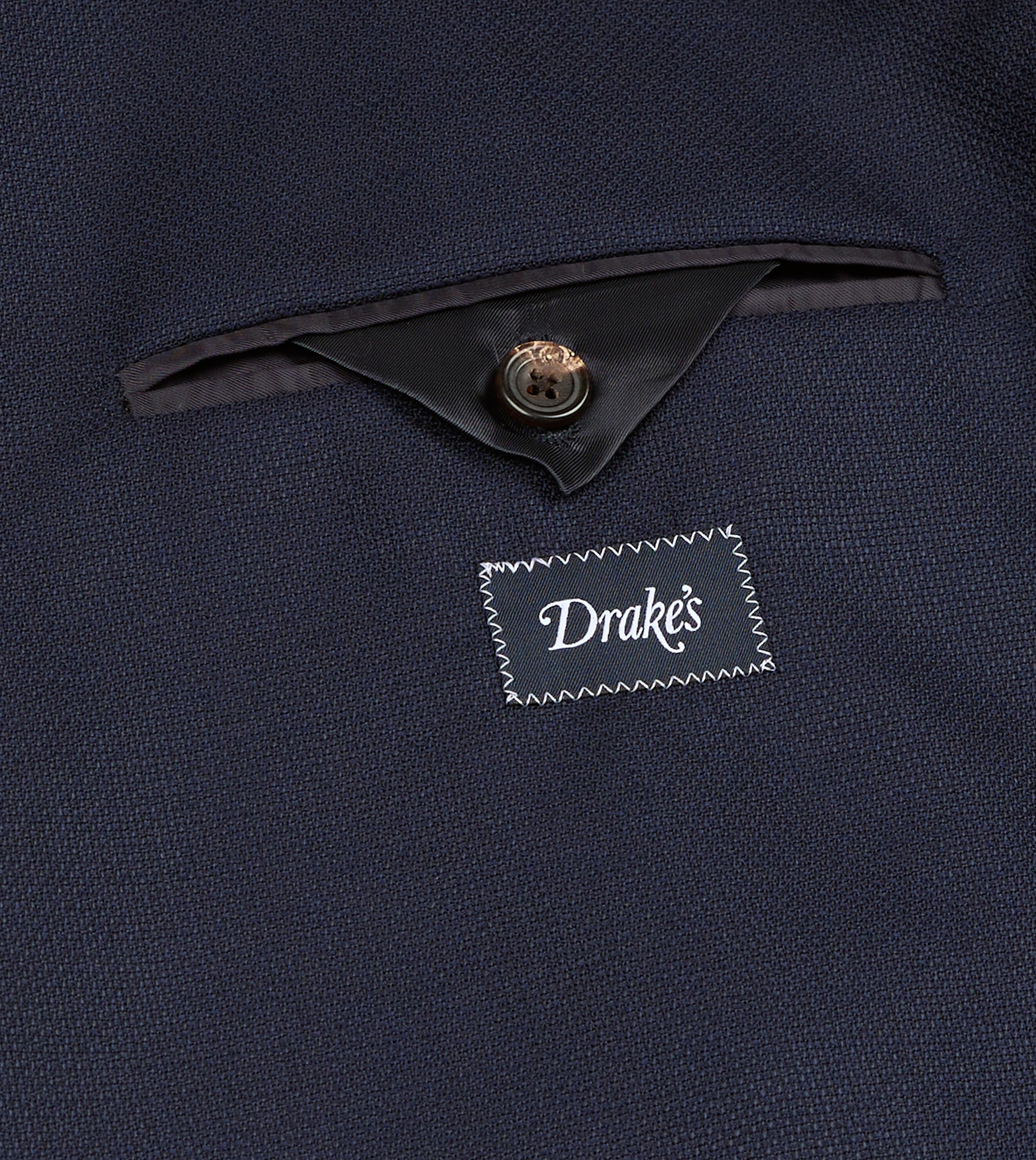 Navy Wool Hopsack Travel Blazer – Drakes US