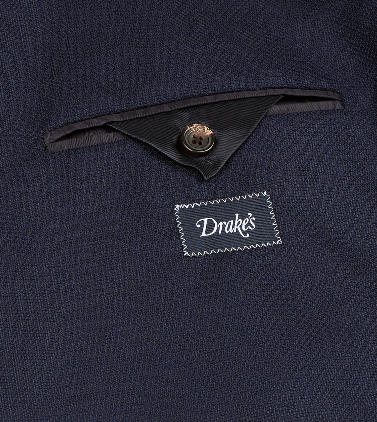 Navy Wool Hopsack Travel Blazer